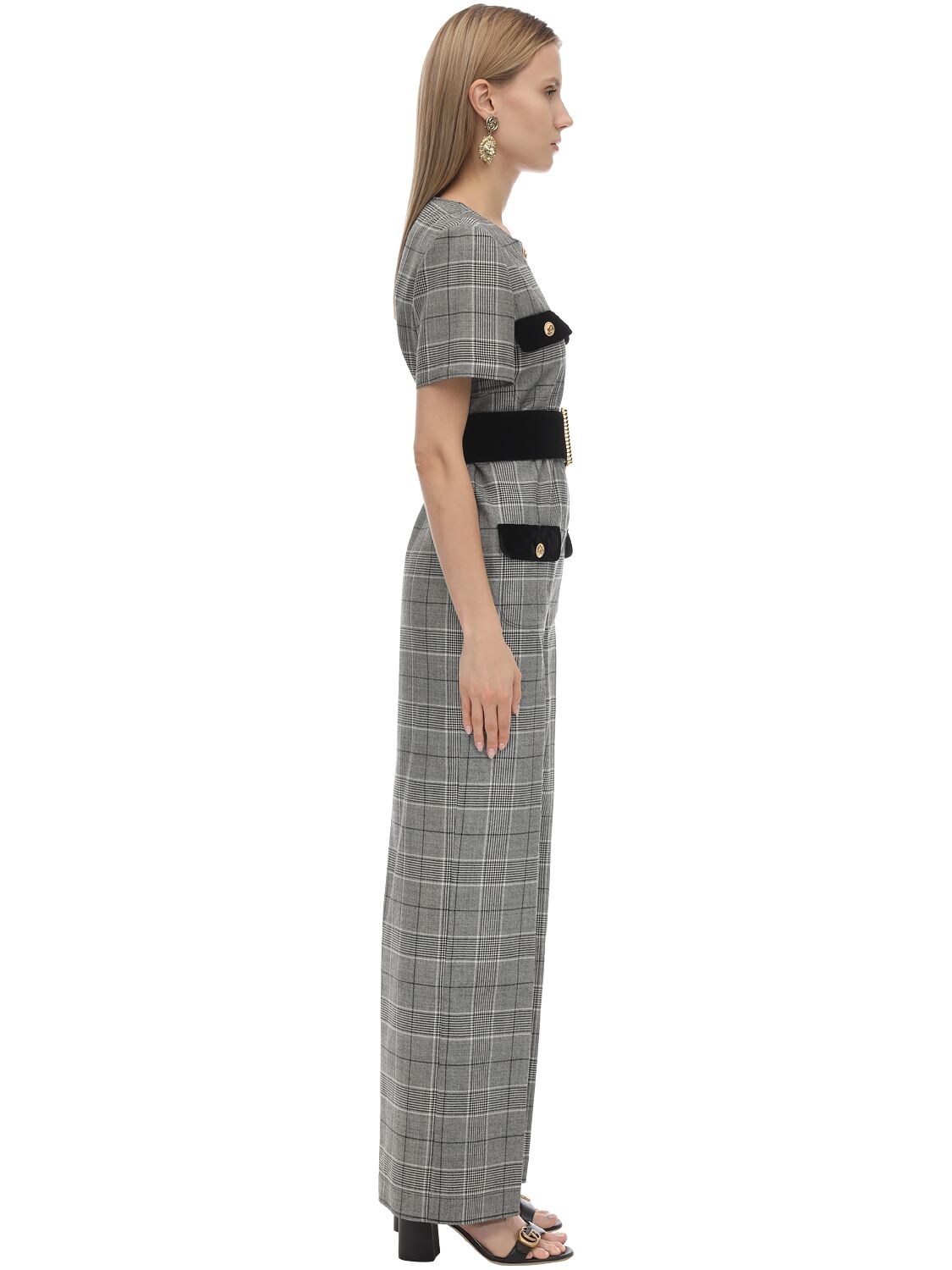 Wool jumpsuit Louis Vuitton Grey size 38 FR in Wool - 37785400