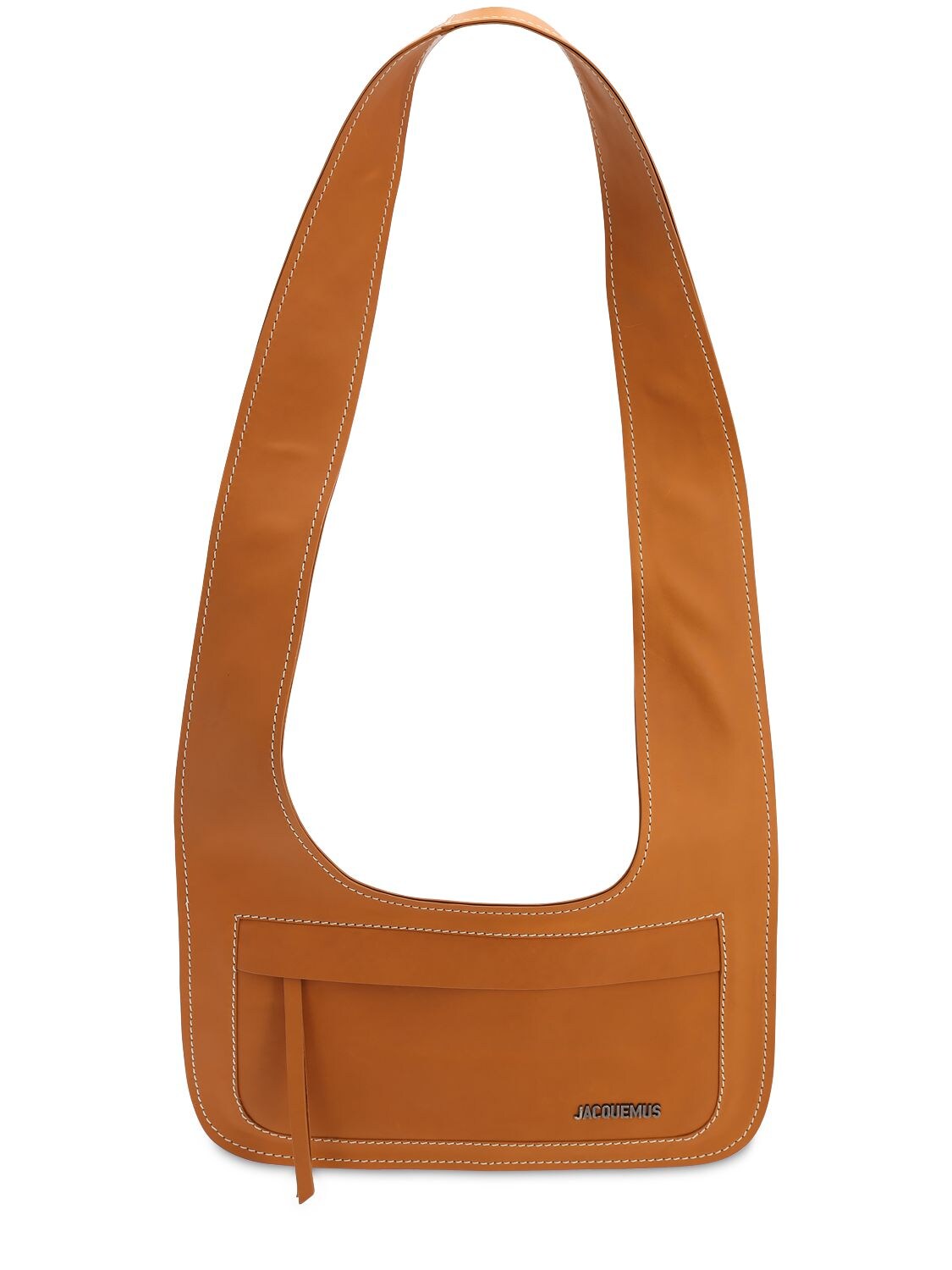 Jacquemus Leather Crossbody Bag In Brown