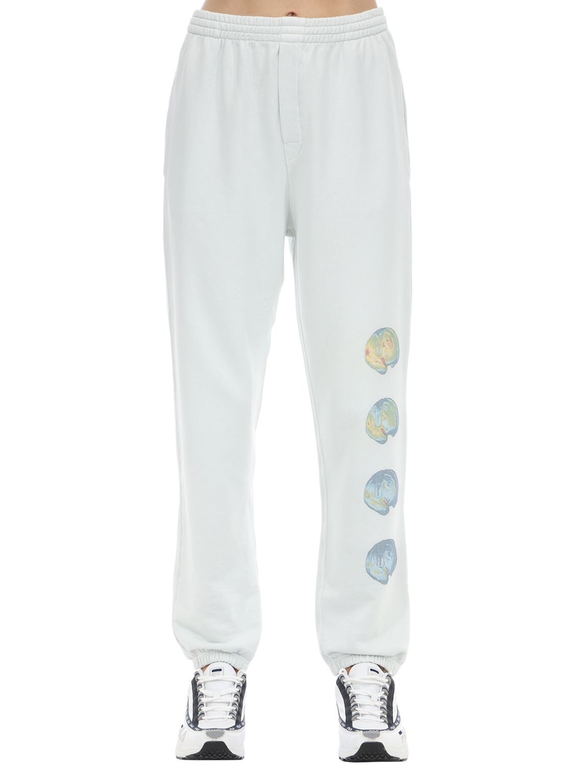 white cotton sweatpants