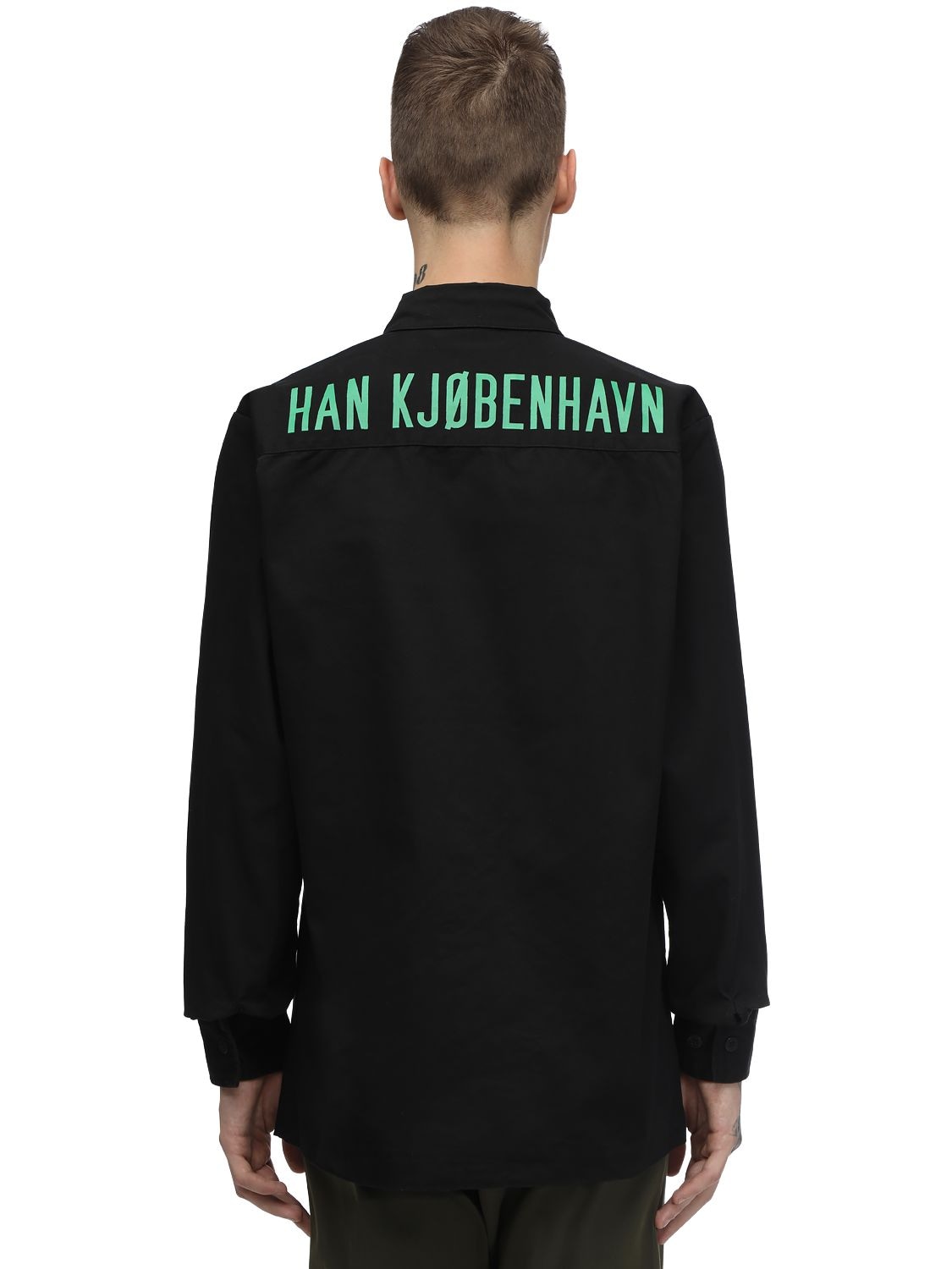 Han Kjobenhavn Boxy Cotton Blend Shirt In Black
