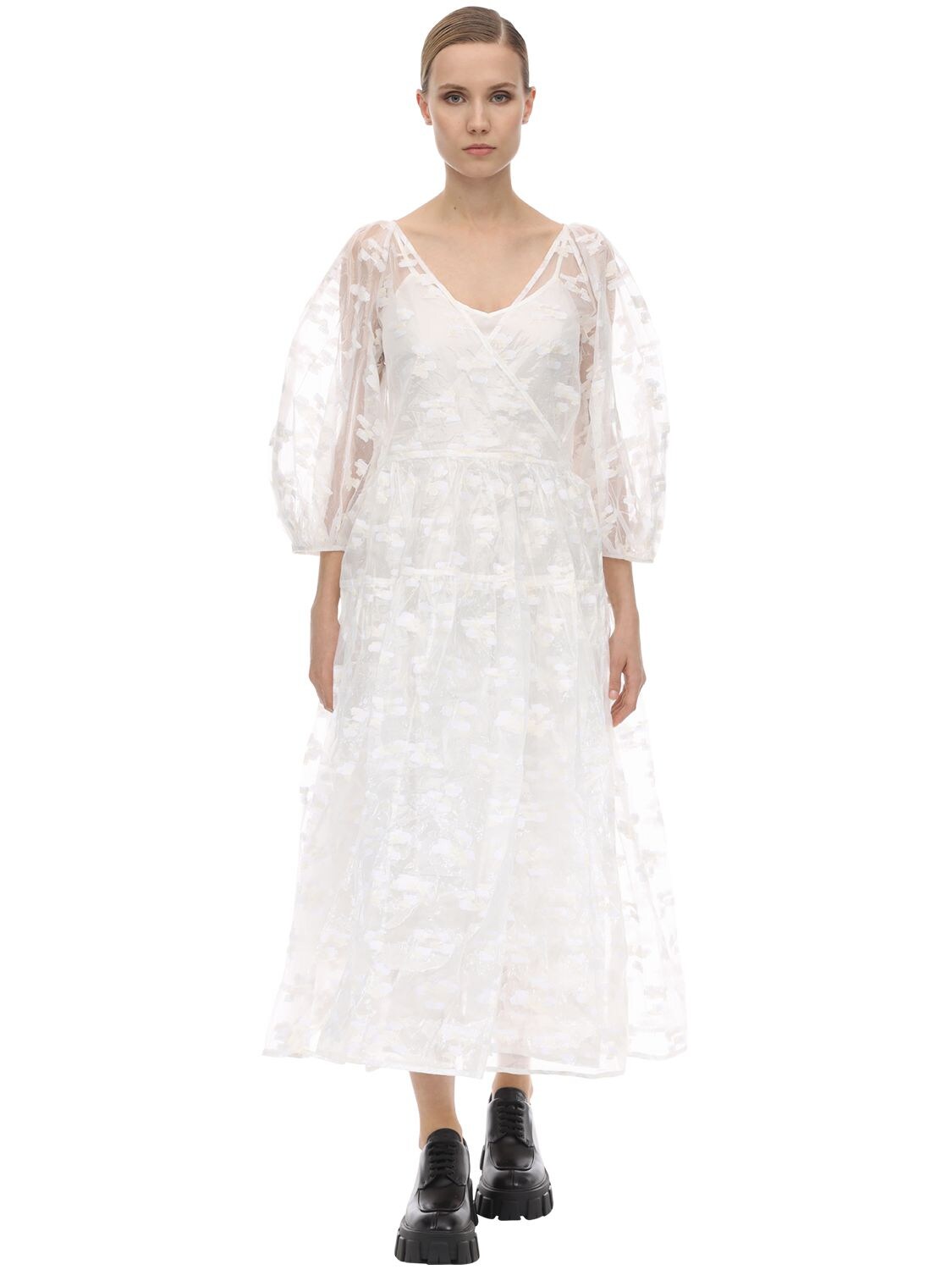 【Cecilie Bahnsen 】REGITZE DRESS Silk Poly Regitze Dress – La Garçonne