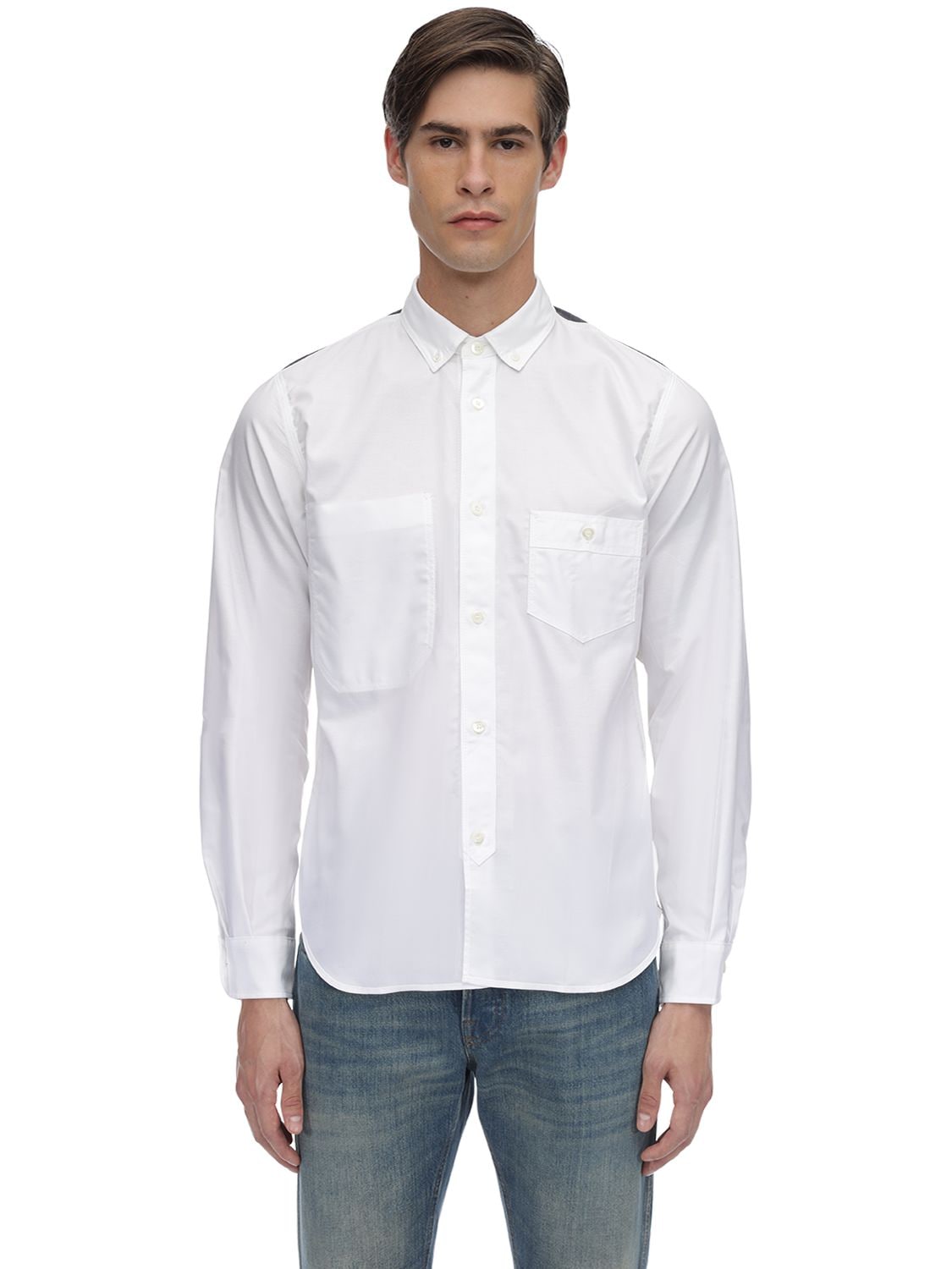 Cotton Oxford Shirt W/ Check Details