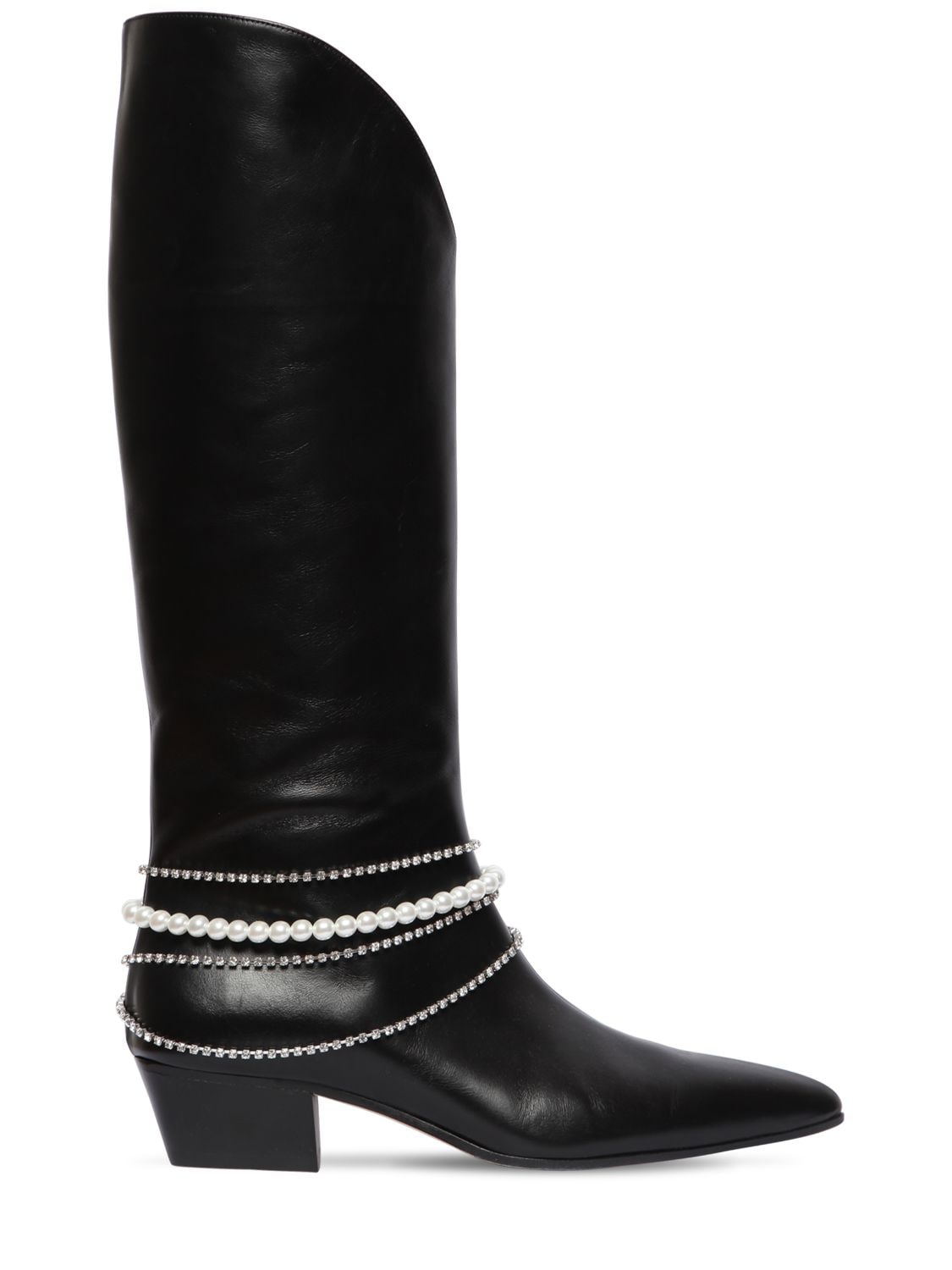 MAGDA BUTRYM 30mm Mexico Embellished Leather Boots