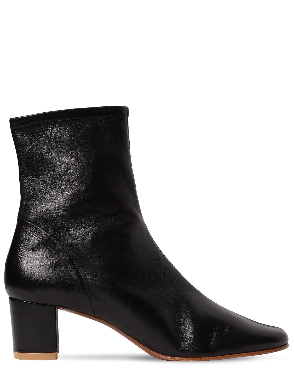 50mm Sofia Leather Ankle Boots