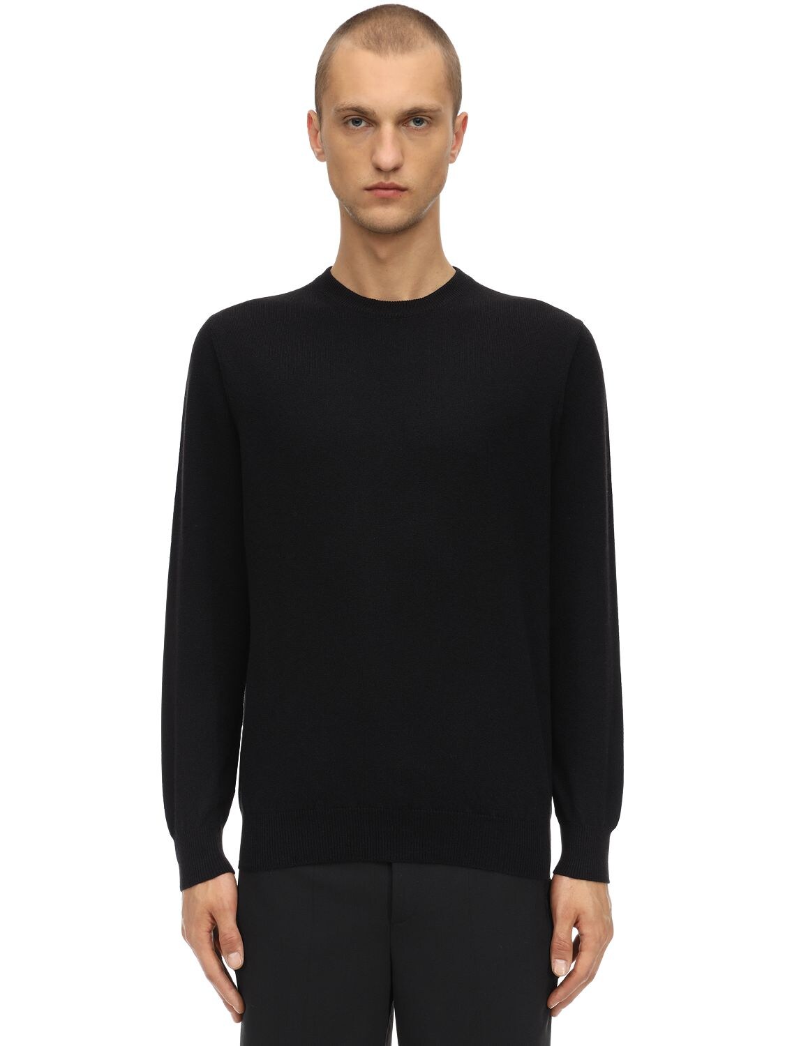 Piacenza Cashmere Cashmere Knit Sweater In Black