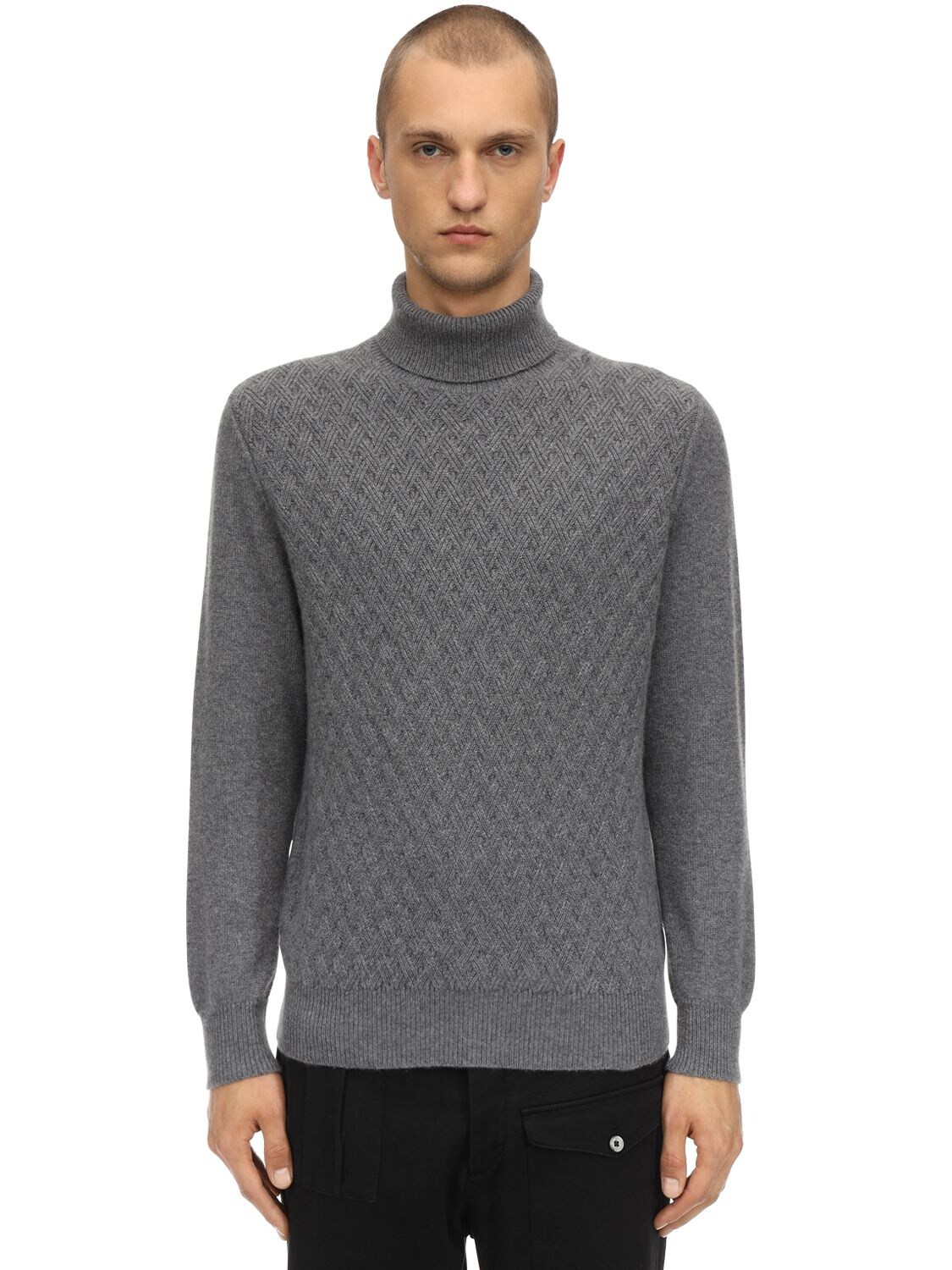 Piacenza Cashmere Cashmere Knit Sweater In Grey