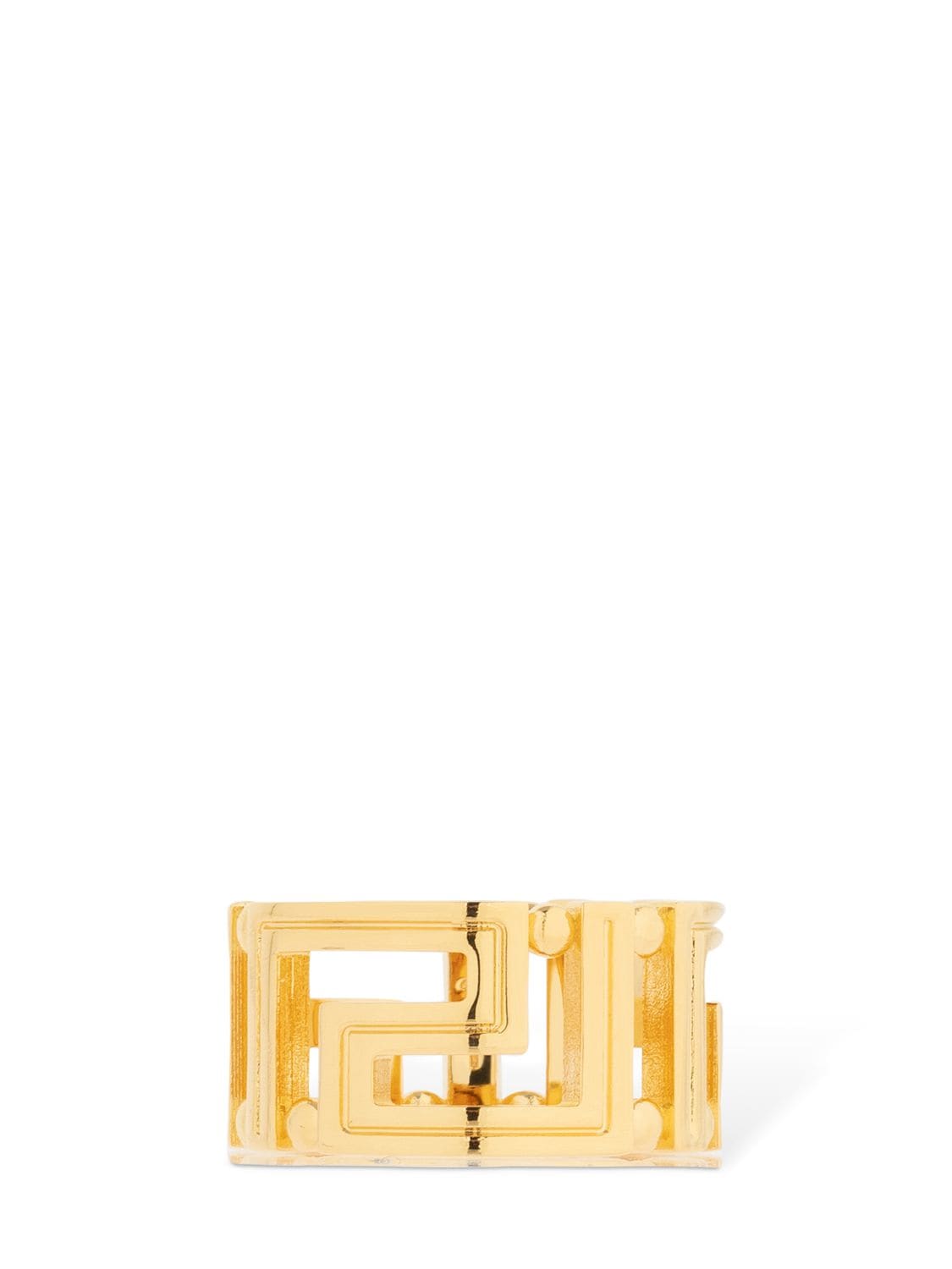 Versace Greek Motif Ring In Gold
