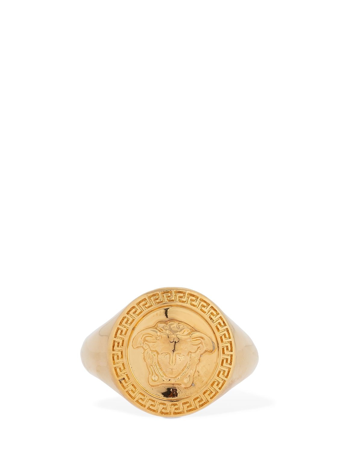 Versace Classic Round Medusa Ring In Gold