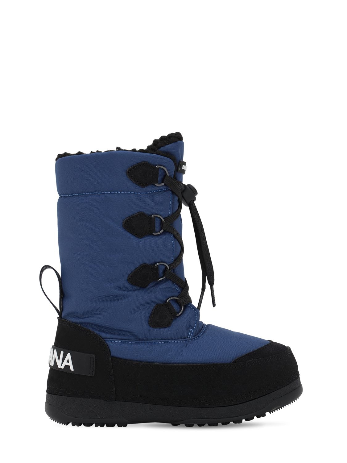 Dolce & Gabbana Kids' Nylon Water Resistant Snow Boots In Blue