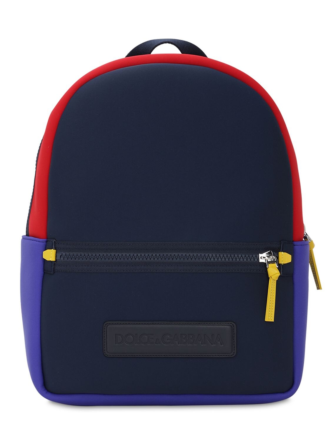Dolce & Gabbana Kids' Color Block Neoprene Backpack In Multicolor