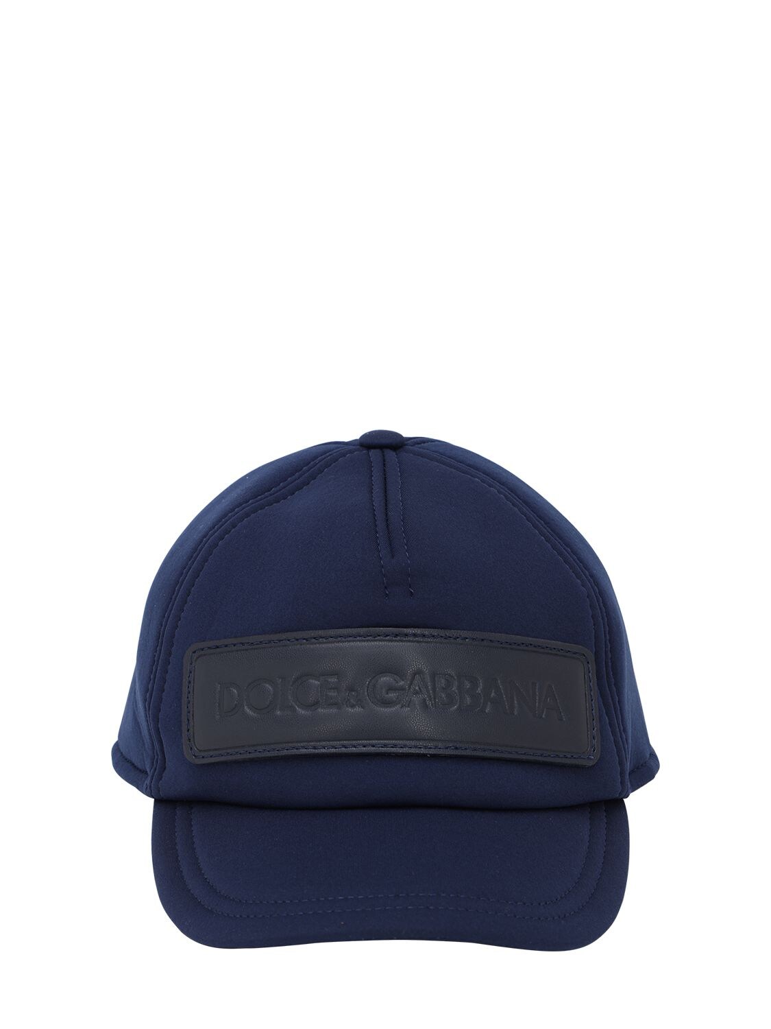 Dolce & Gabbana Babies' Logo贴花氯丁橡胶棒球帽 In Navy