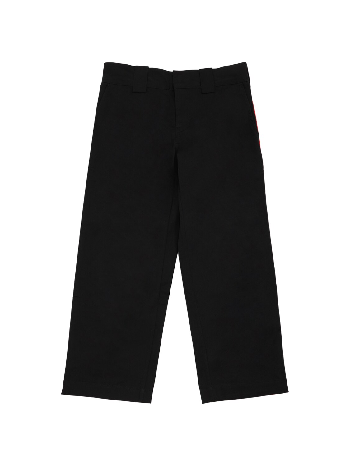 Burberry Kids' Cotton Gabardine Chino Trousers In Black