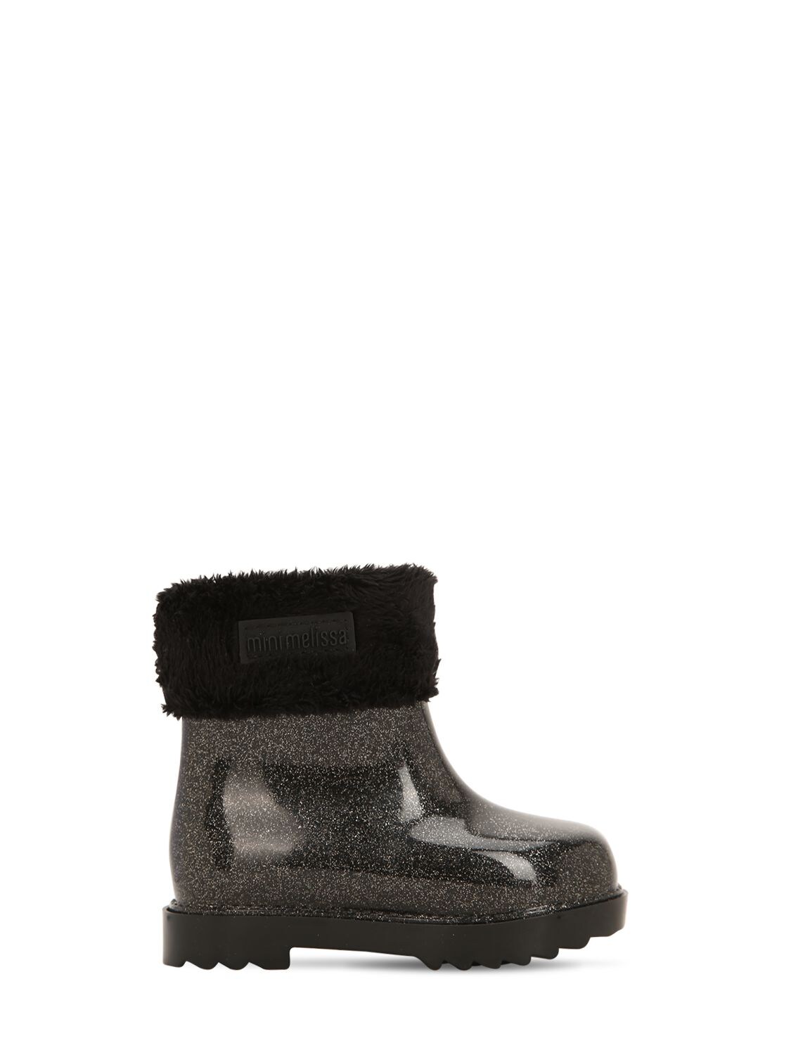 mini melissa black boots