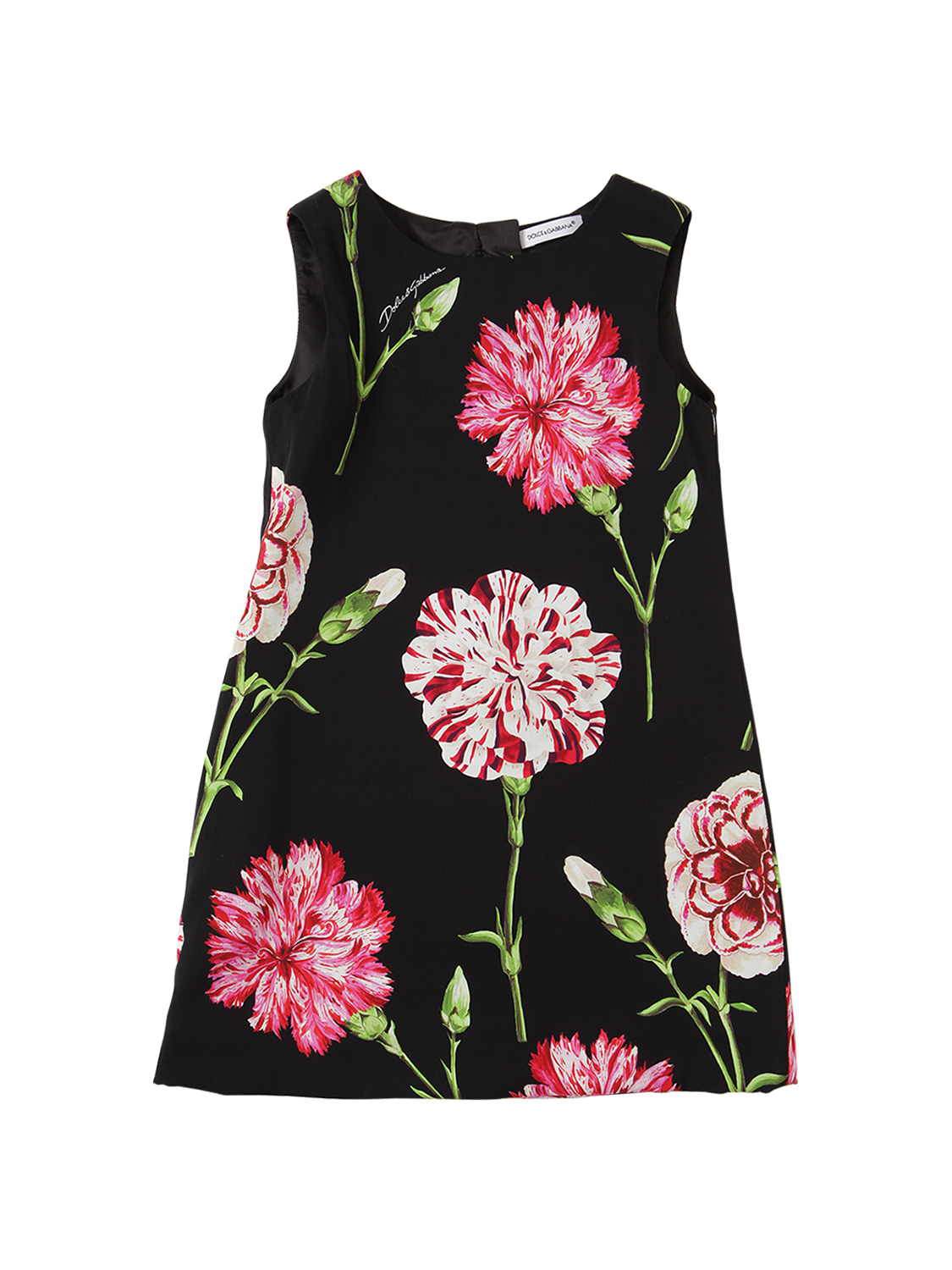 Kleid Aus Seidenmischcharmeuse Mit Blumendruck