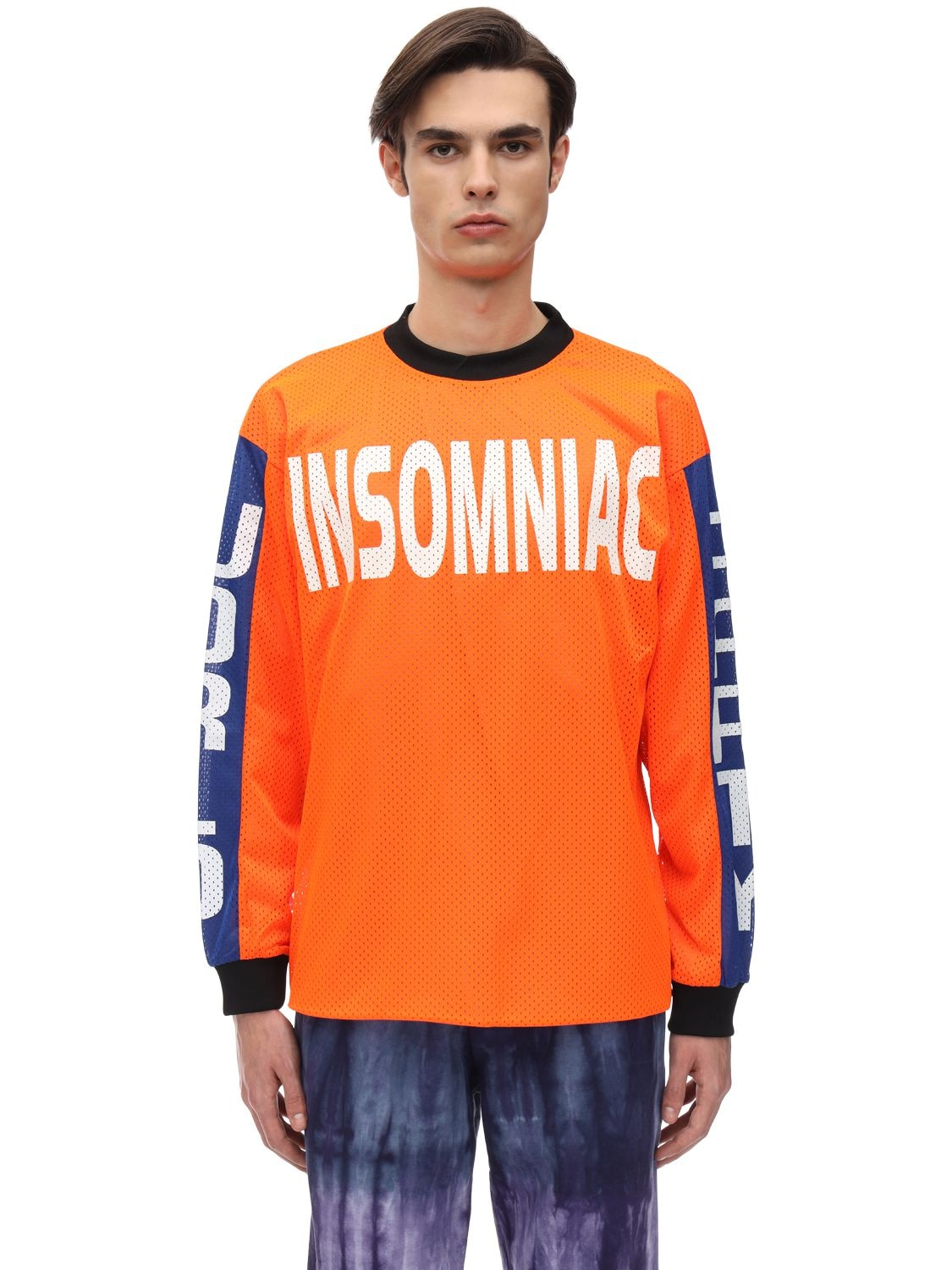 Insomniac World Party L/s Cotton Jersey T-shirt In Orange