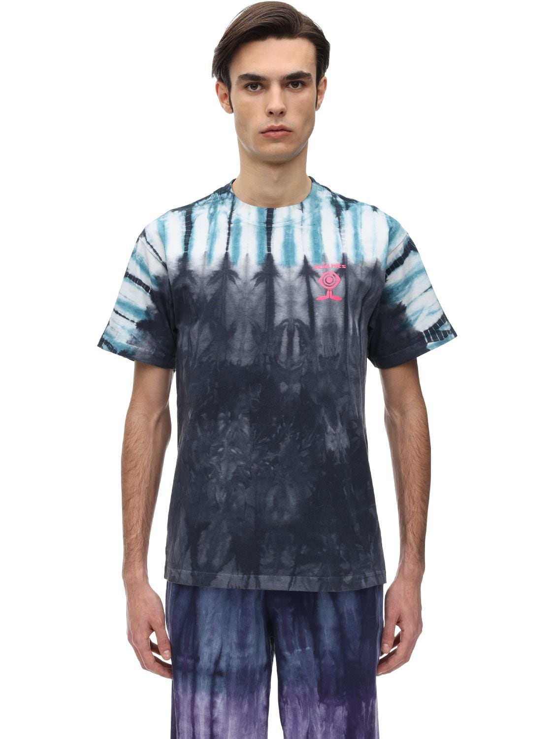 Insomniac Acid Hits Cotton Jersey T-shirt In Blue