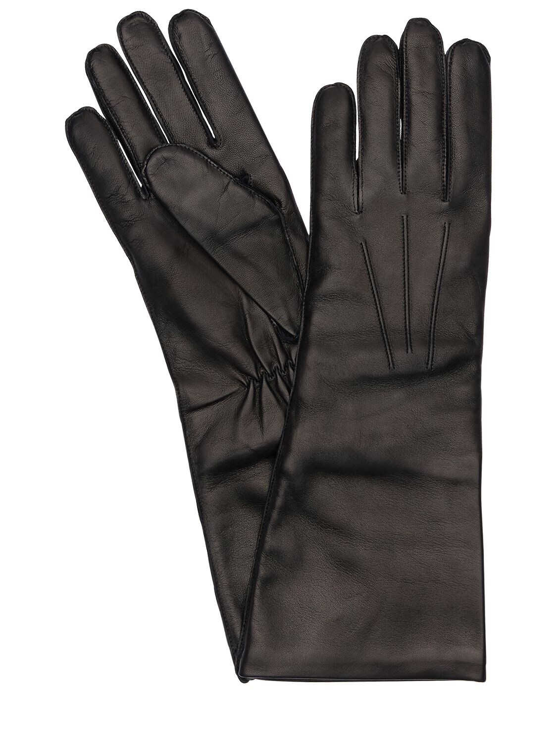 Ann Demeulemeester Leather Gloves In Black