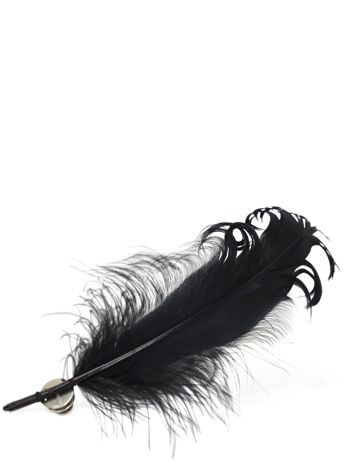 Ann Demeulemeester Goose Feather Pin In Black