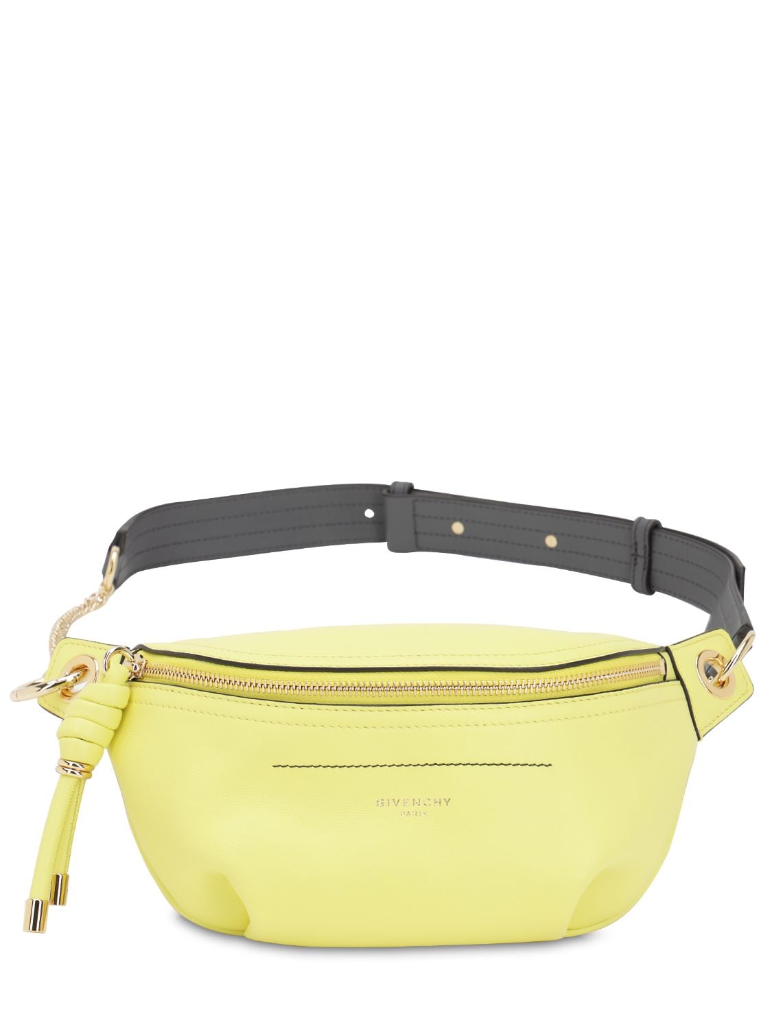 Givenchy 小号“whip”光滑皮革腰包 In Neon Yellow