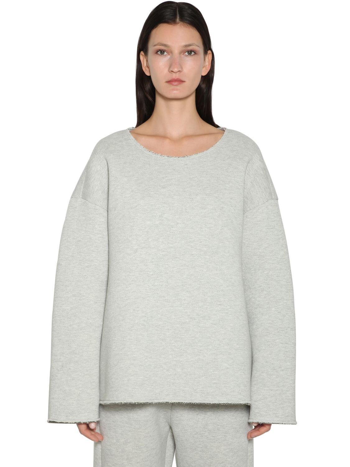 Mm6 Maison Margiela Oversized Cotton Jersey Sweatshirt In