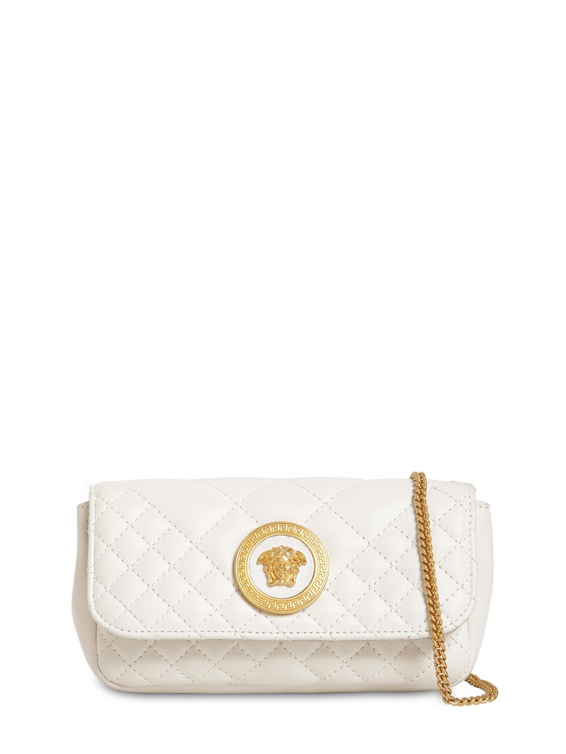 VERSACE MINI ICON QUILTED LEATHER SHOULDER BAG,70IA87013-SZA2T1Q1