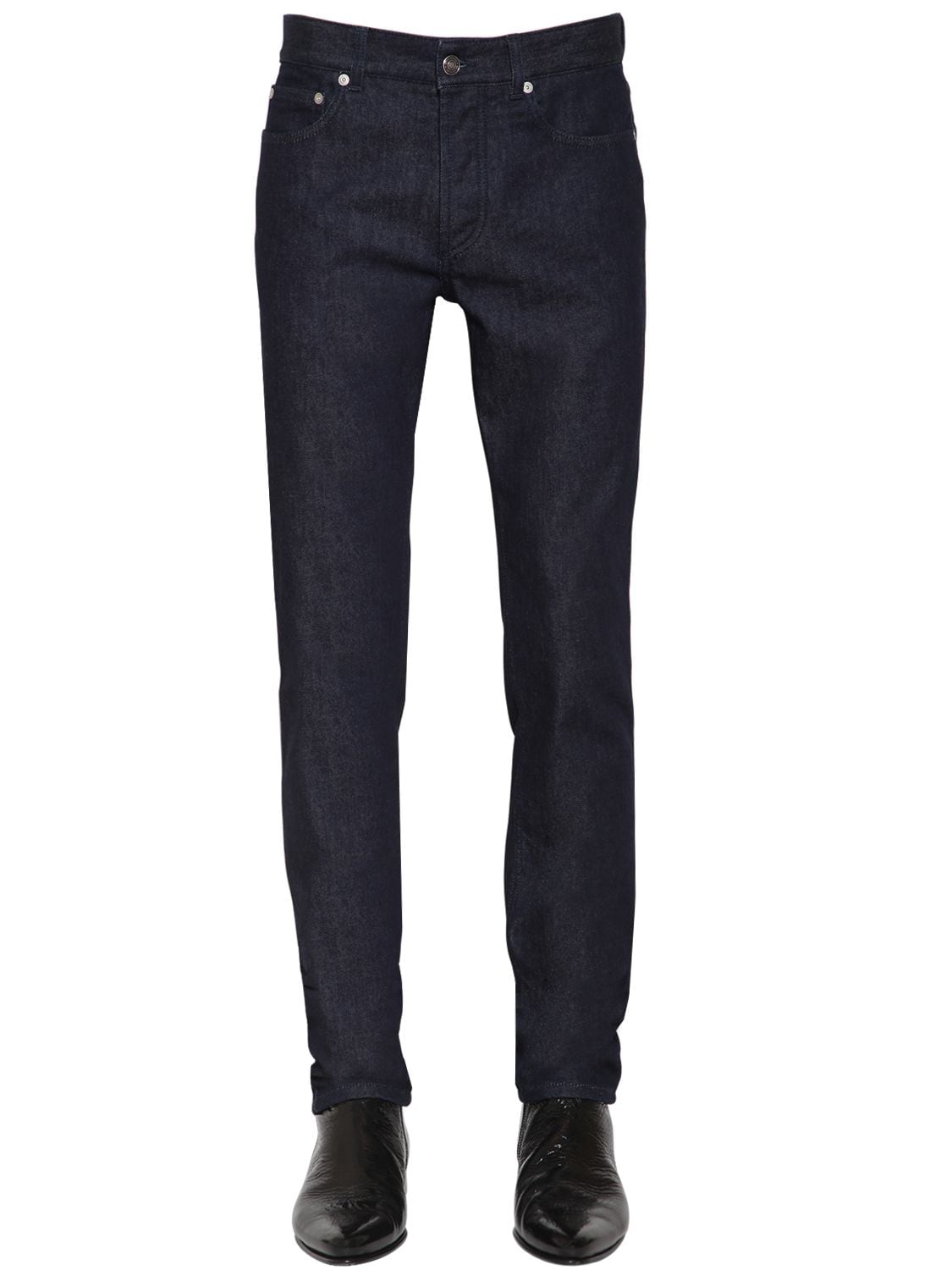 Givenchy Denim Stretch Trousers W/logo On Back In Navy
