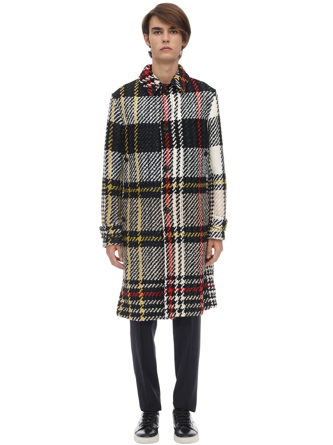 LANVIN 羊毛混纺“JUMBO”格纹大衣,70IAGD013-MTA1