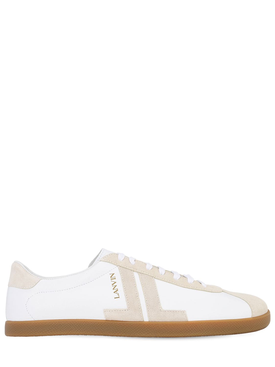 Lanvin Sneakers In White Suede And 