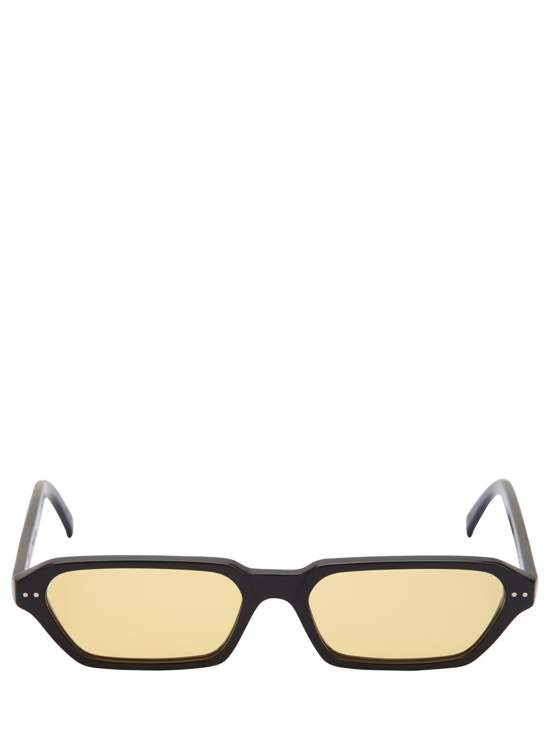 Rewop Milano Stromboli Squared Acetate Sunglasses In Black,yellow