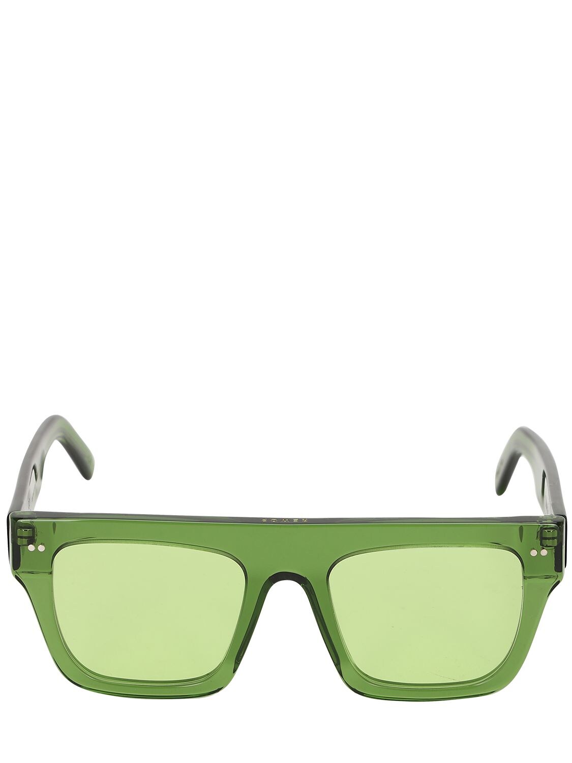 Rewop Milano Tobago Squared Acetate Sunglasses In Green,green