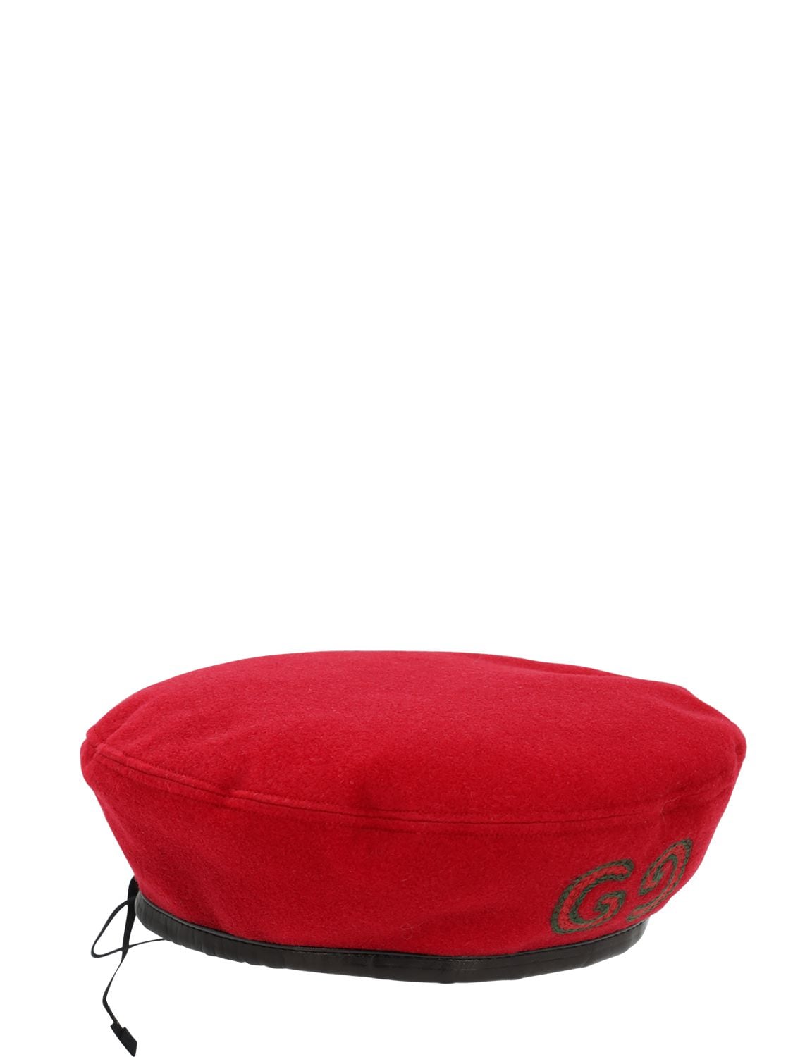 Gucci Paola Monogram Acrylic Blend Hat In Red