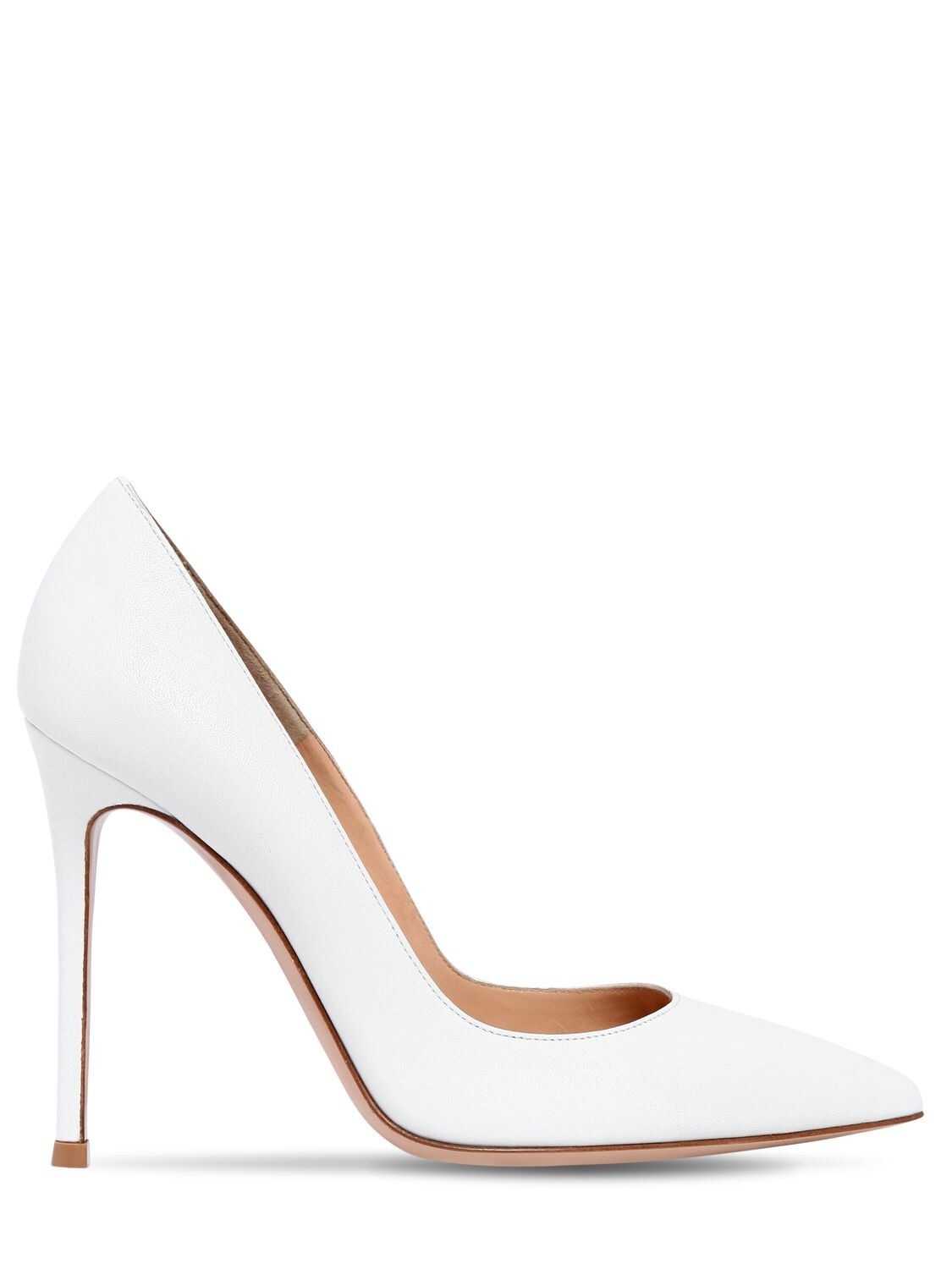 Gianvito Rossi White Patent Gianvito Pumps In White