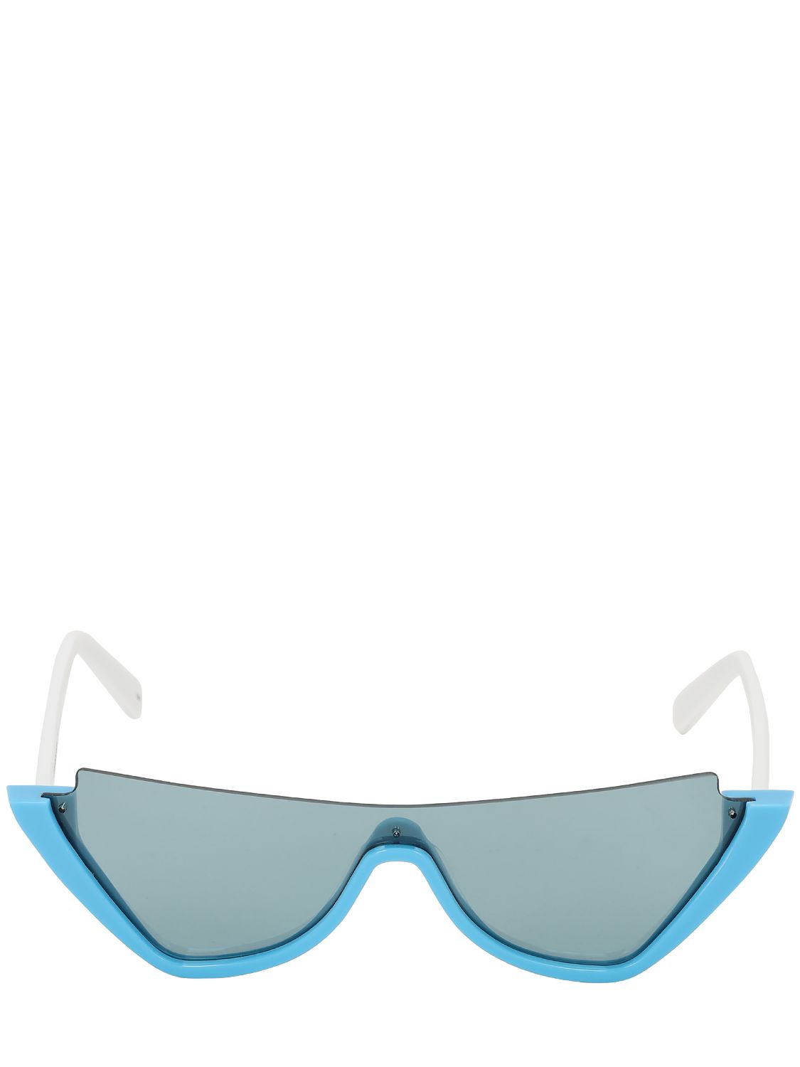 Courrèges Mask Mask Acetate Cat Eye Sunglasses In Navy