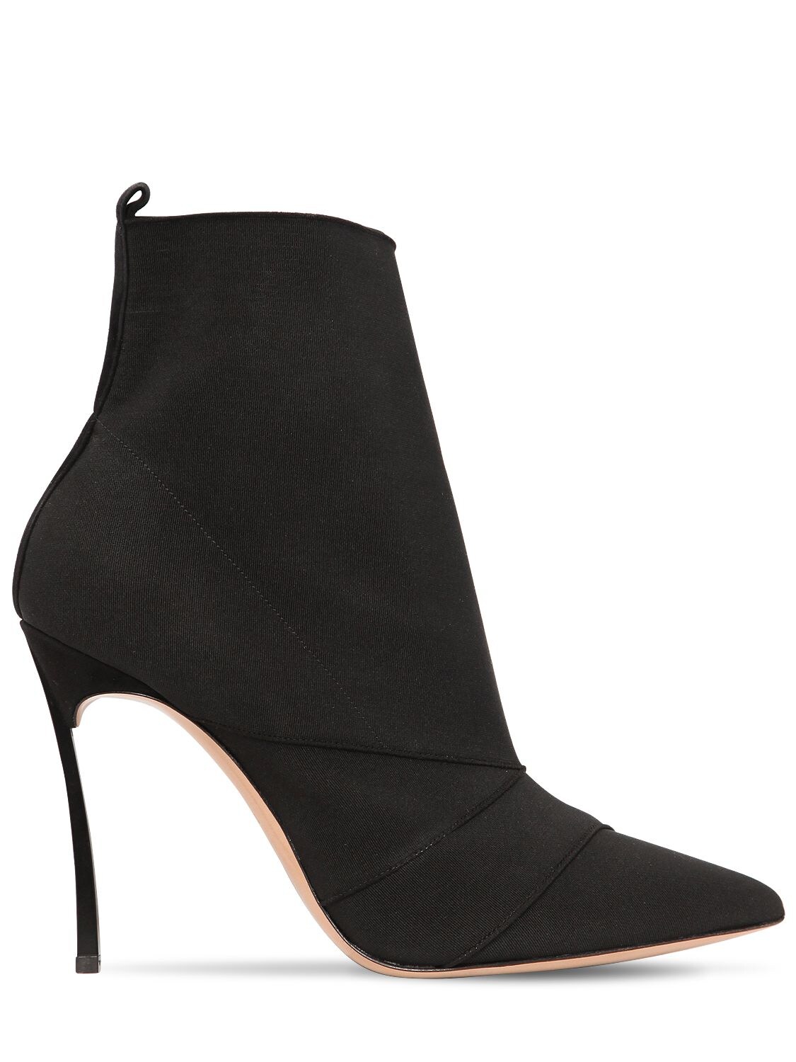 Casadei 100mm Blade Lycra Ankle Boots In Black