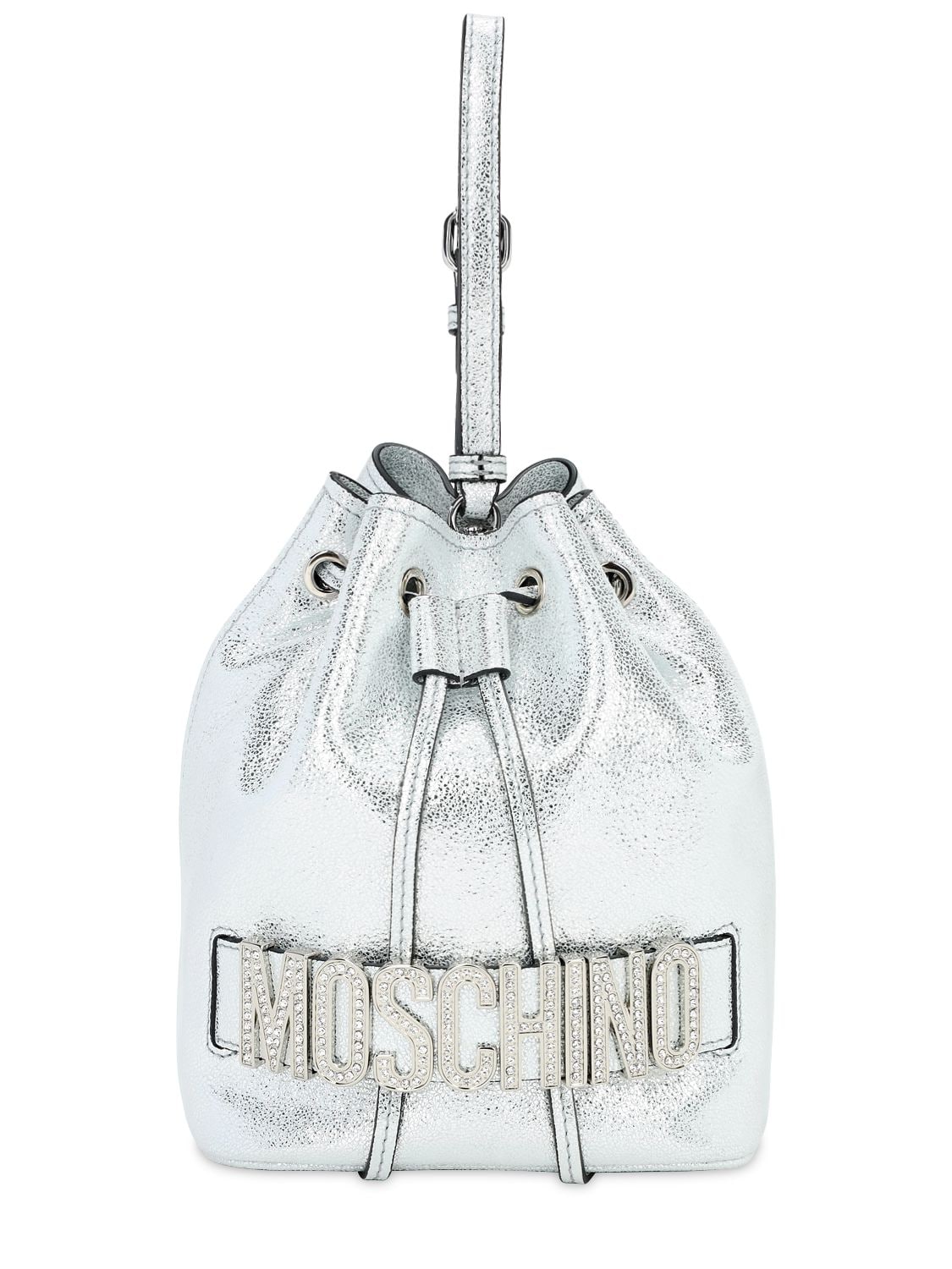 silver bucket bag