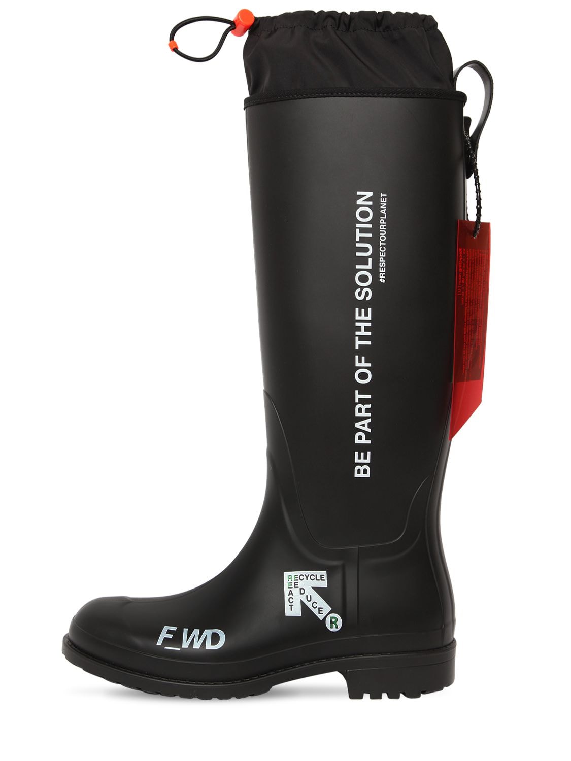 Forward 30mm Printed Rubber Rain Boots In Black
