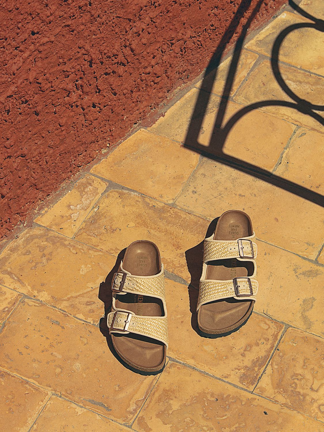 BIRKENSTOCK X IL DOLCE FAR NIENTE 20MM ARIZONA RAFFIA EFFECT SANDALS