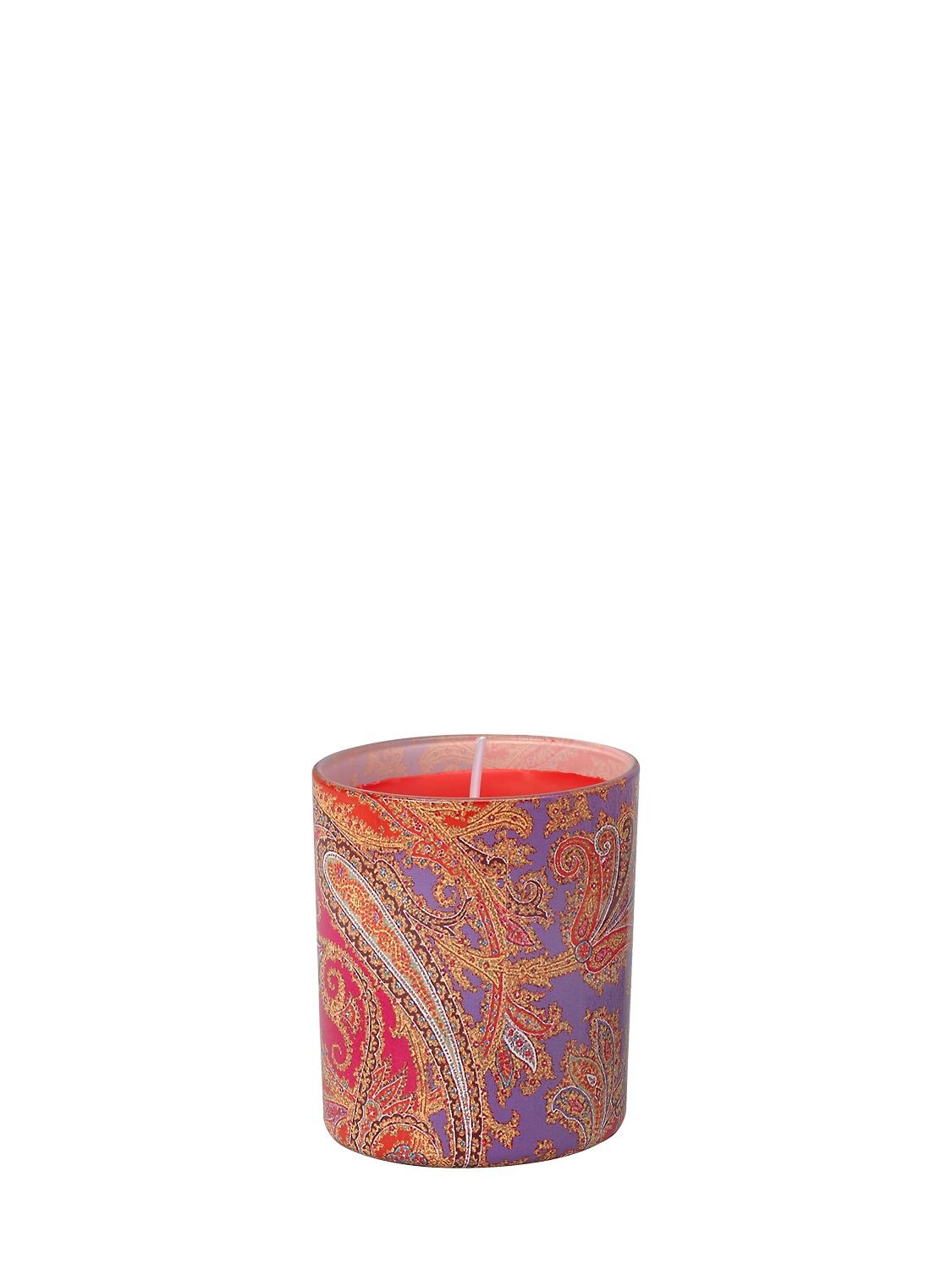 Etro Rajastan Scented Candle In Red,multi