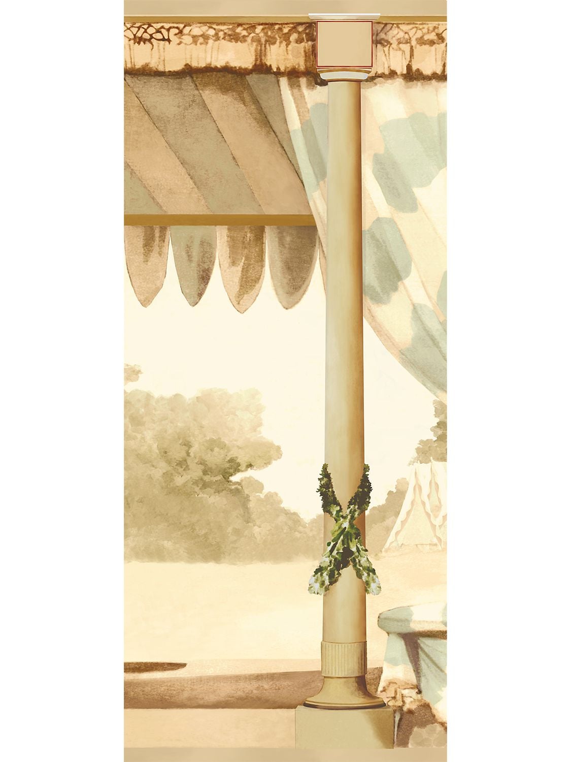 Shop Arjumand's World In The Tent Pale Green 3 Wallpaper In Multicolor