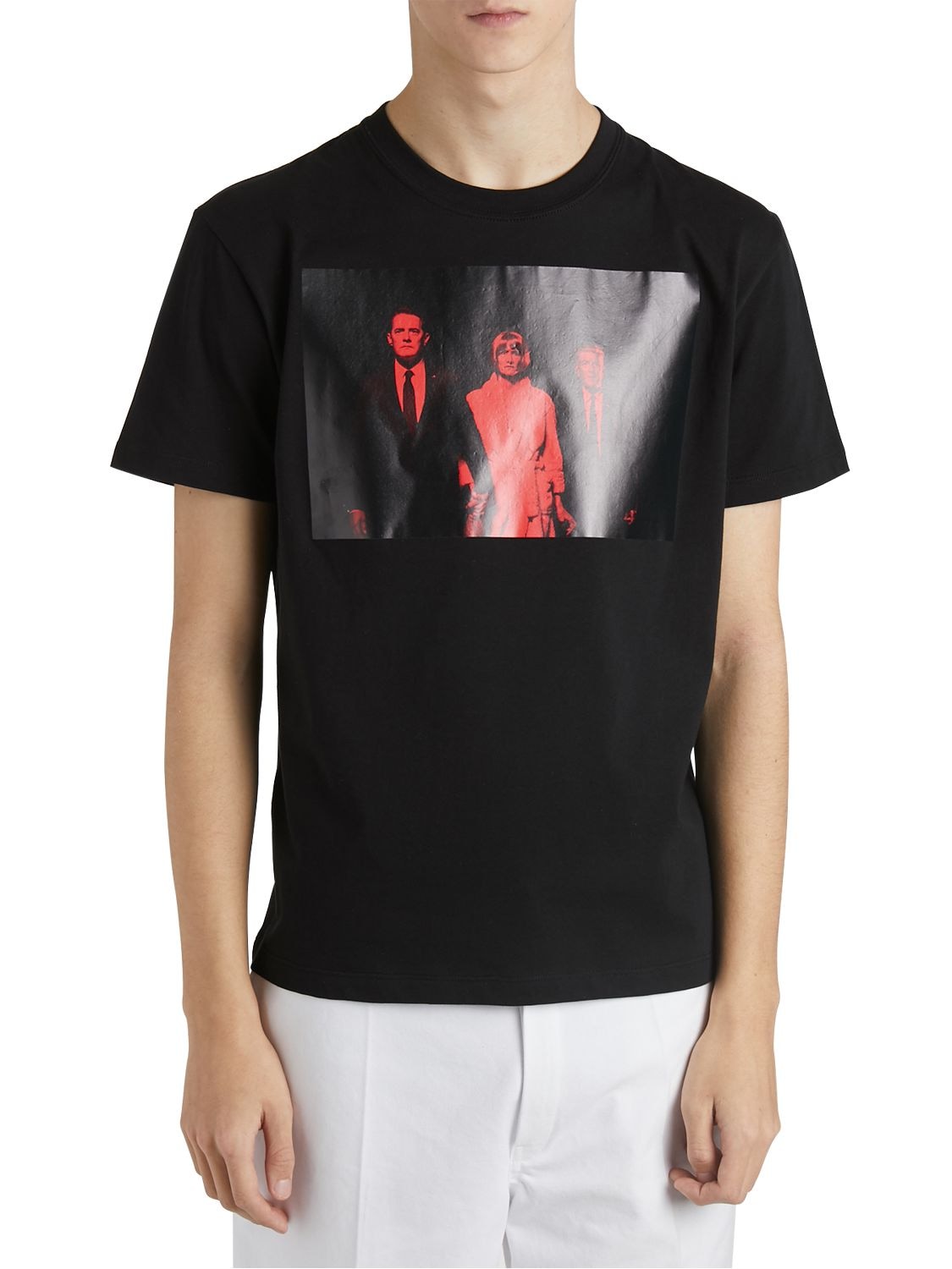 RAF SIMONS TWIN PEAKS PRINTED COTTON JERSEY T-SHIRT,70ID0W003-MDAWOTK1