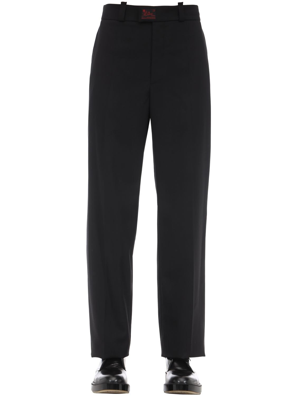 Raf Simons Classic Virgin Wool Blend Pants In Black