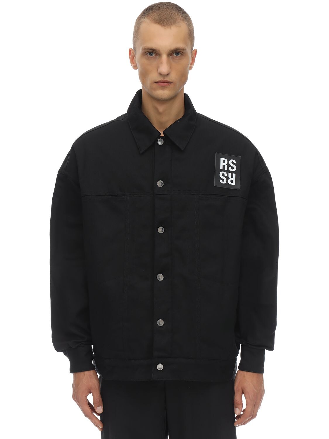 Raf Simons Oversize Cotton Denim Jacket In Black