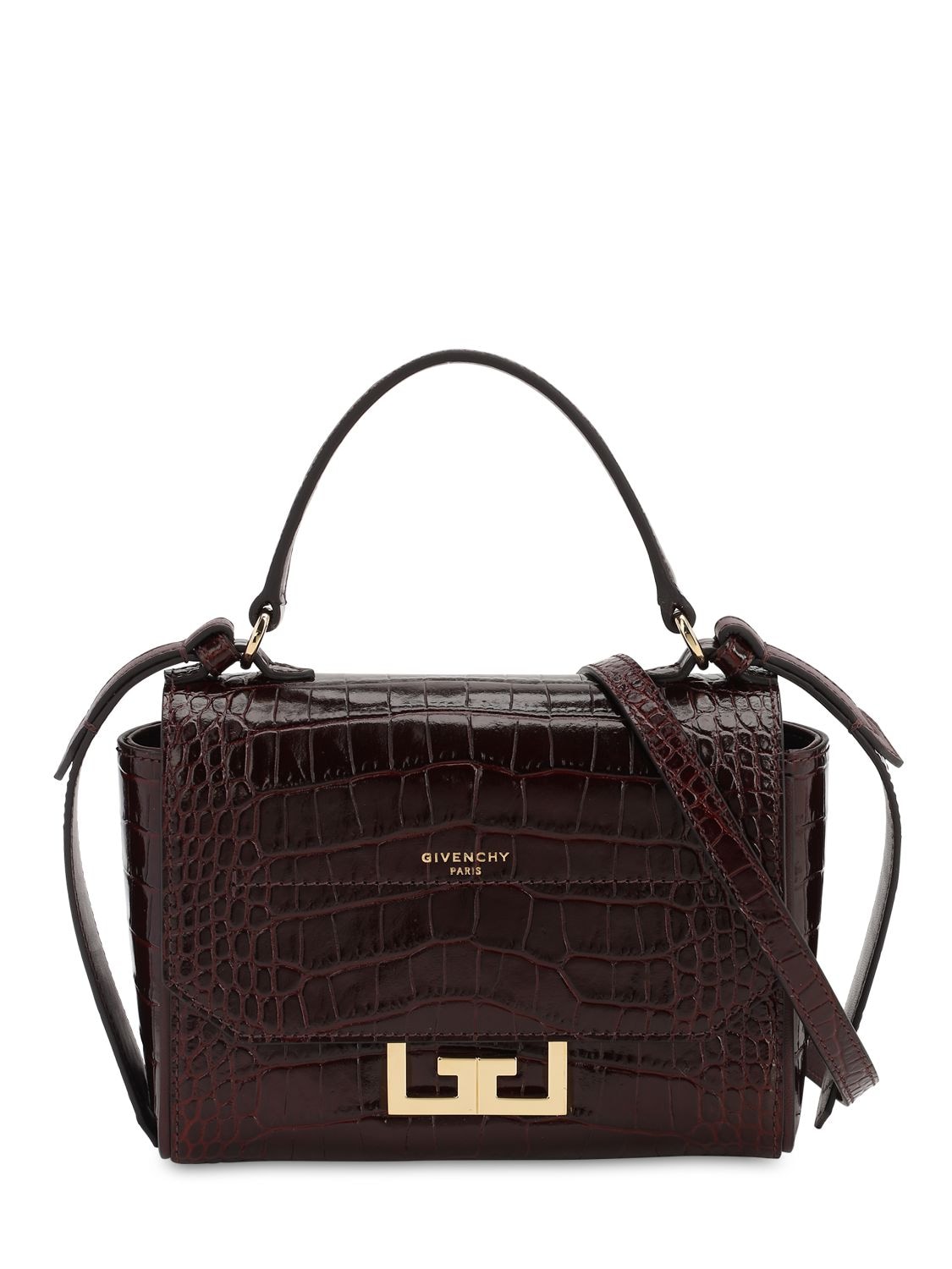 GIVENCHY MINI EDEN CROC EMBOSSED LEATHER BAG,70ID1A007-NTQY0