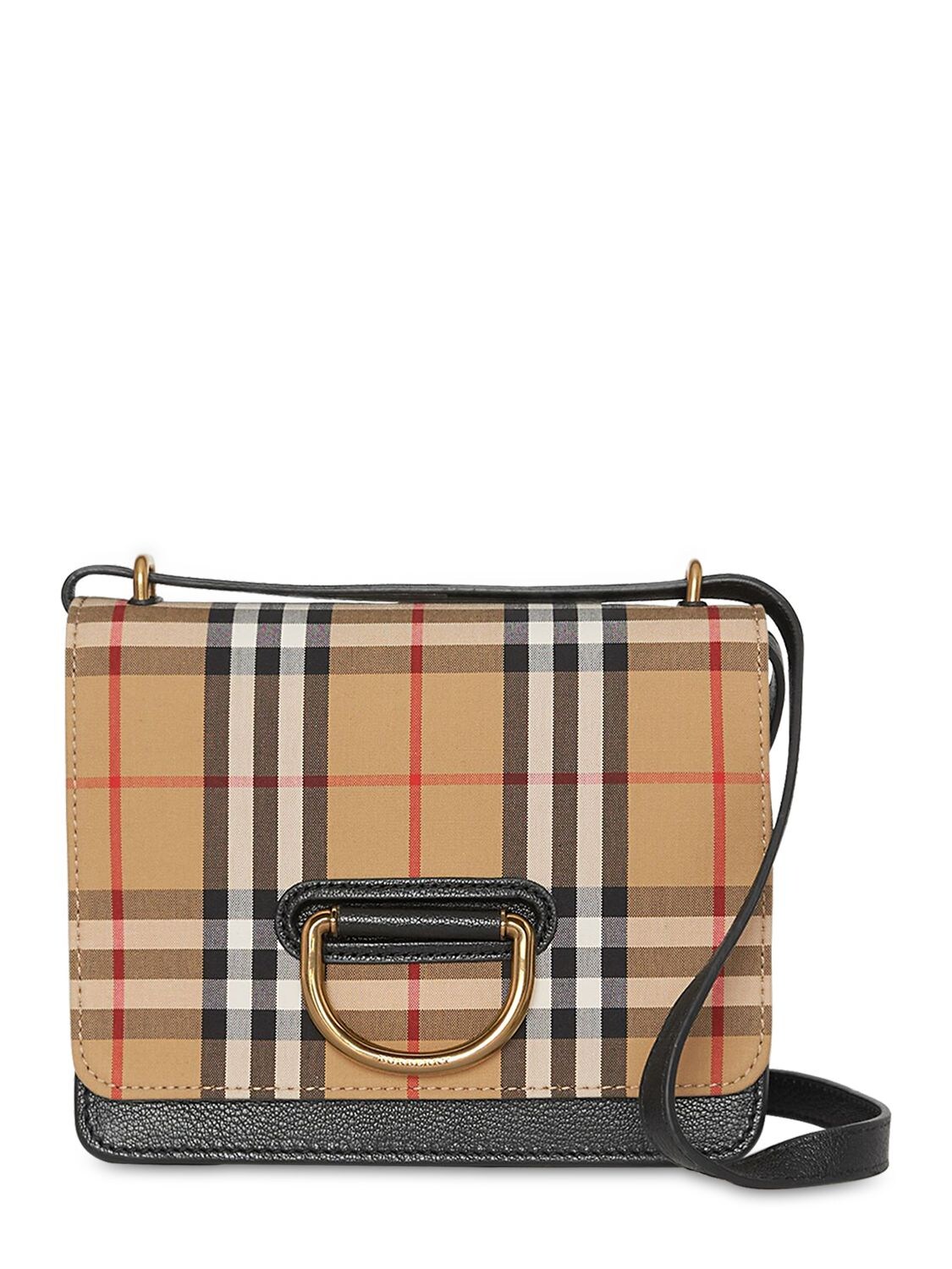 BURBERRY D-RING SHOULDER BAG,70ID1H089-QTEXODK1