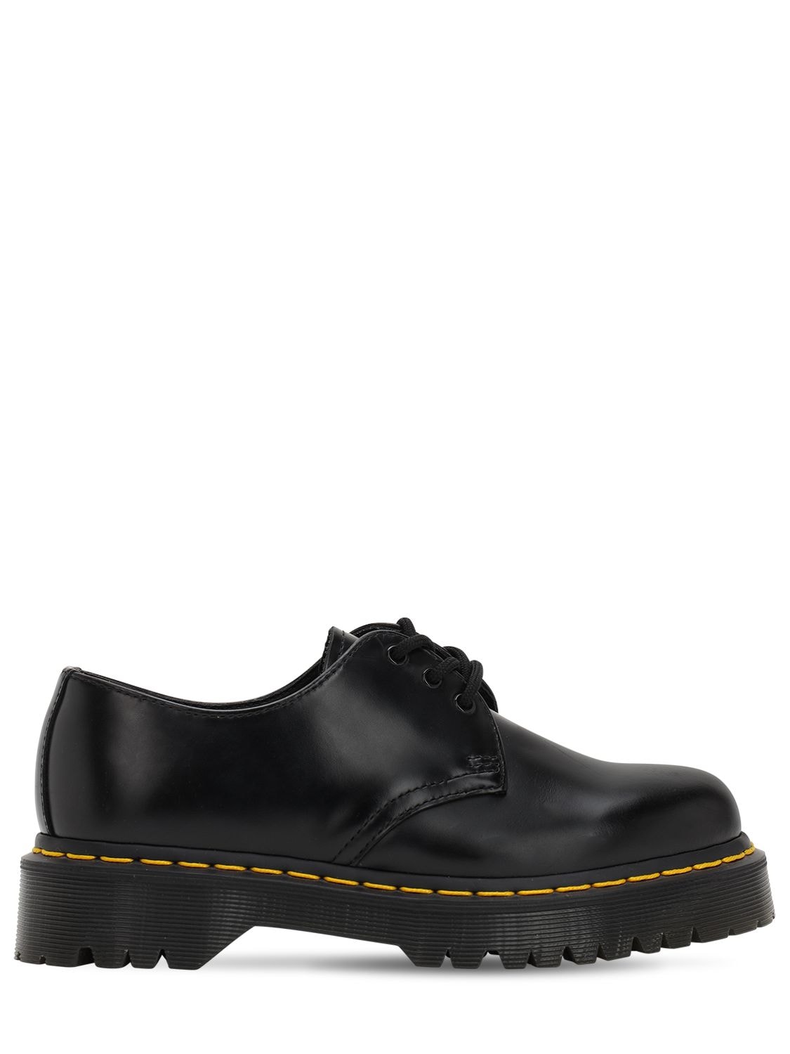 Dr. Martens' 30mm Bex Smooth Leather Derby Shoes In Schwarz