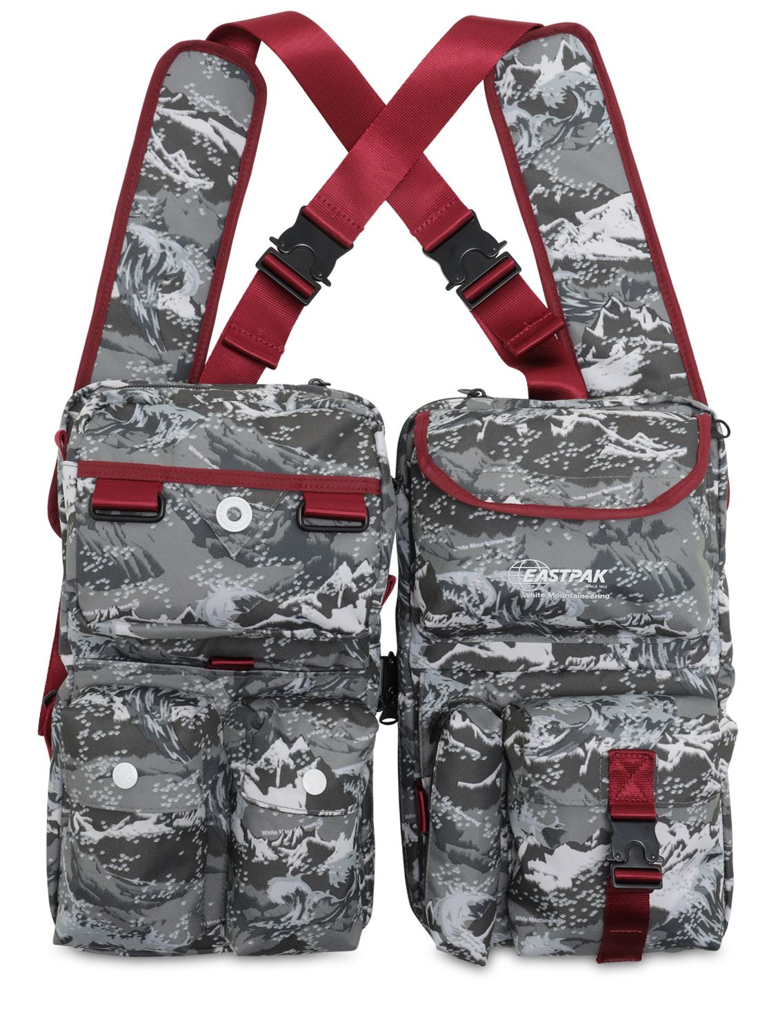 Mountaineering Nylon Chest Pack In Grey Camo