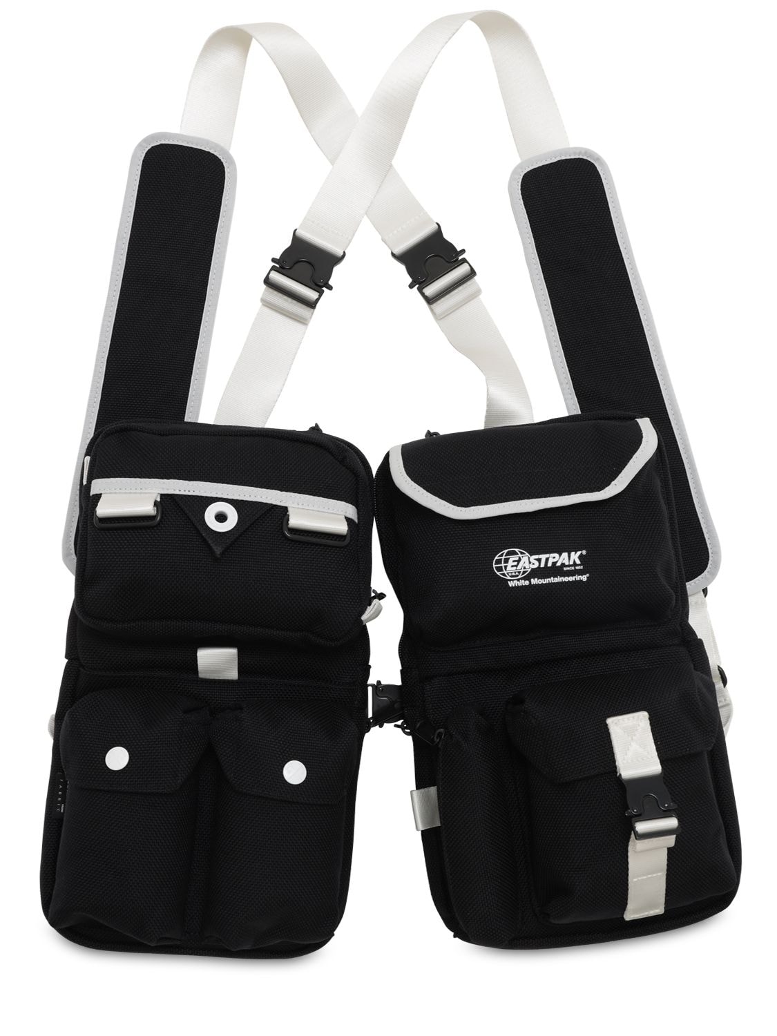 Mountaineering Nylon Chest Pack In Black,white