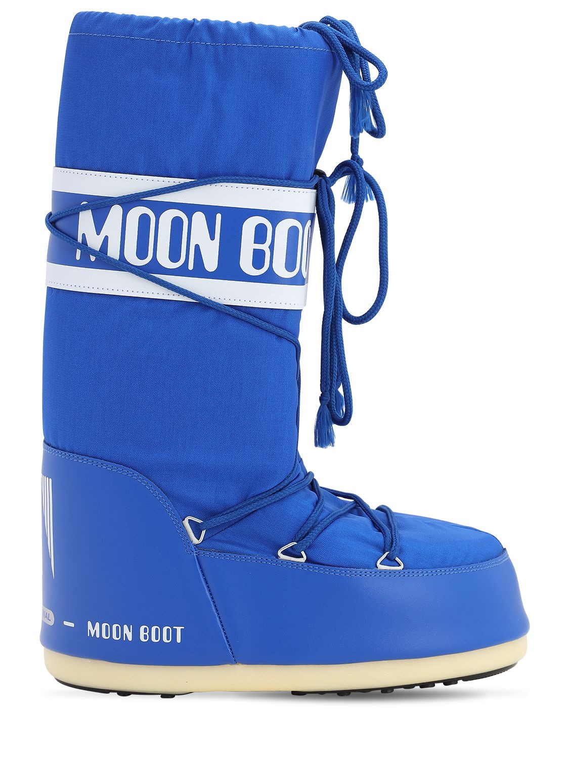 Moon Boot "classic"尼龙防水雪地靴 In Electric Blue