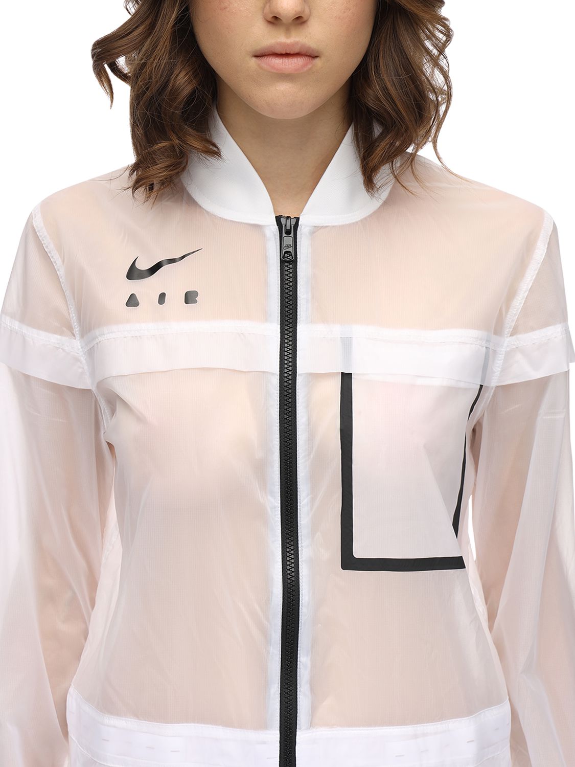 Nike Long Sleeve Nylon Jumpsuit In White | ModeSens