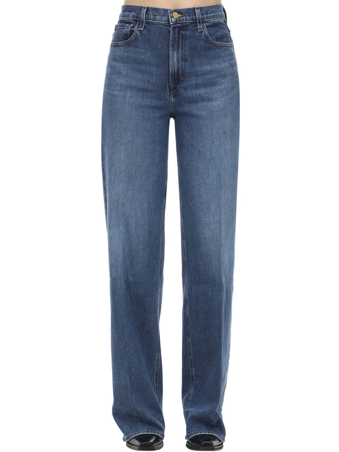 J Brand Elsa Monday Wide Leg Cotton Denim Jeans In Blue | ModeSens
